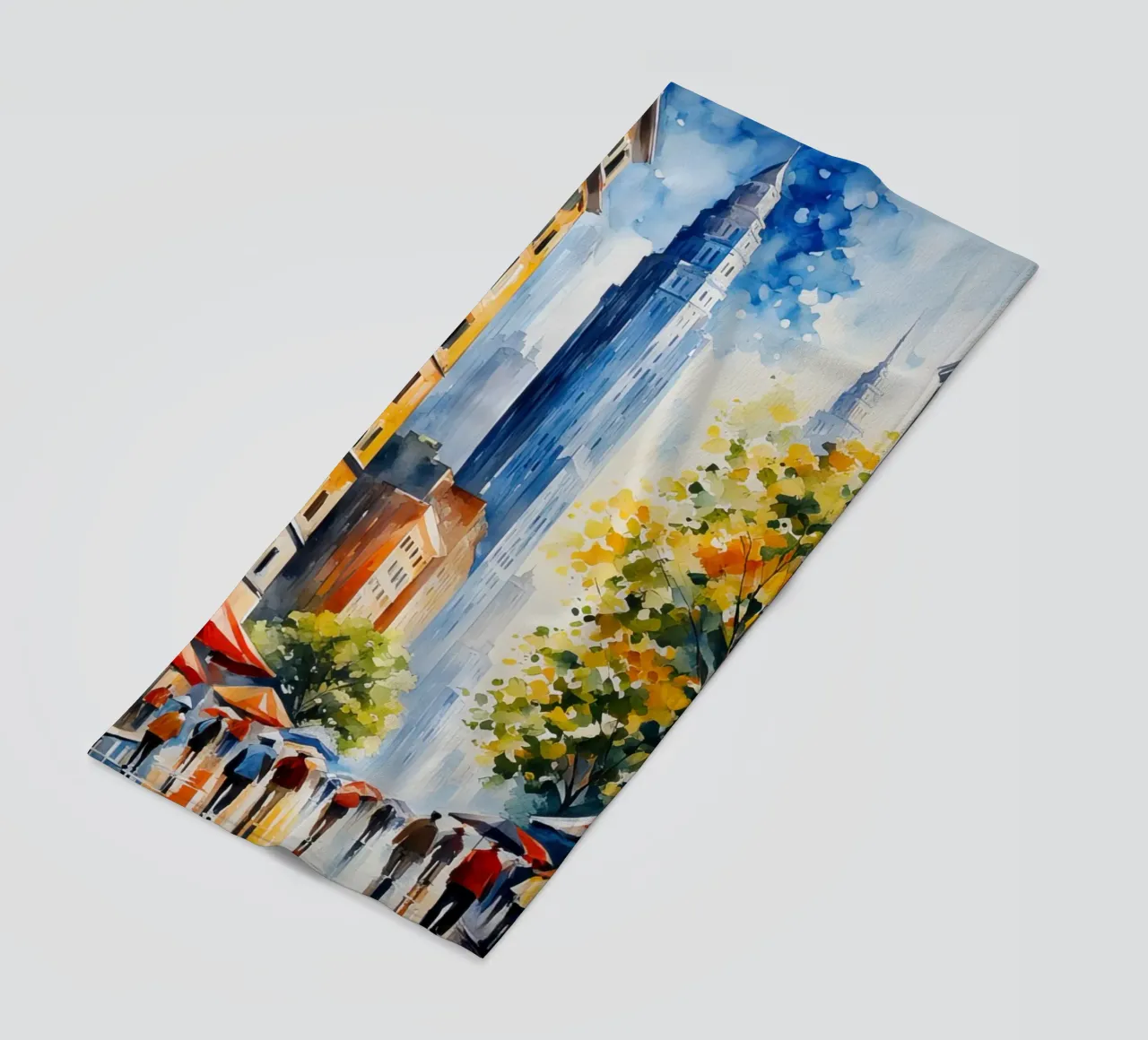 Acquerello di New York telo mare da 🎁 ARTVI-SHOP