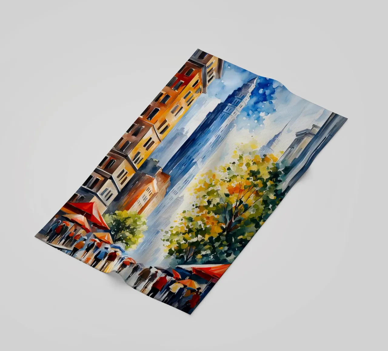 Acquerello di New York telo mare da 🎁 ARTVI-SHOP