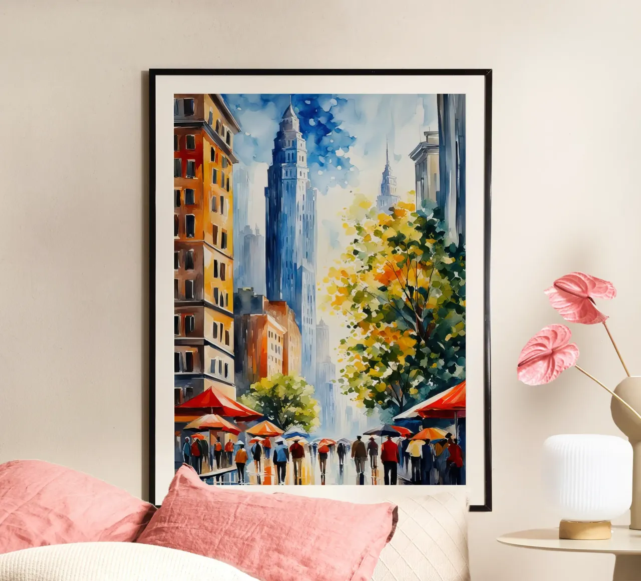 Acquerello di New York carta hahnemühle da 🎁 ARTVI-SHOP