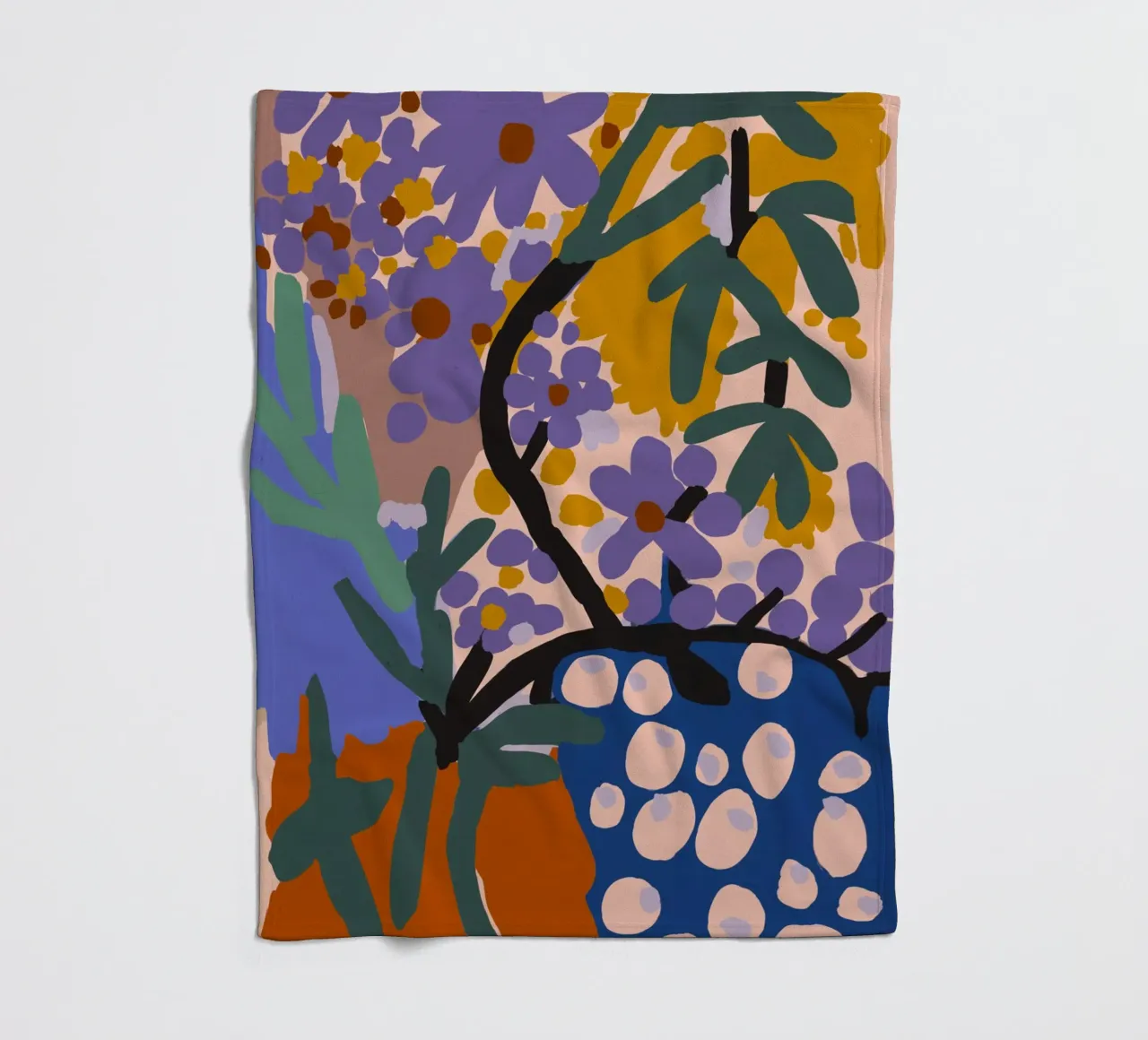 Botanic Impression coperta in pile da treechild