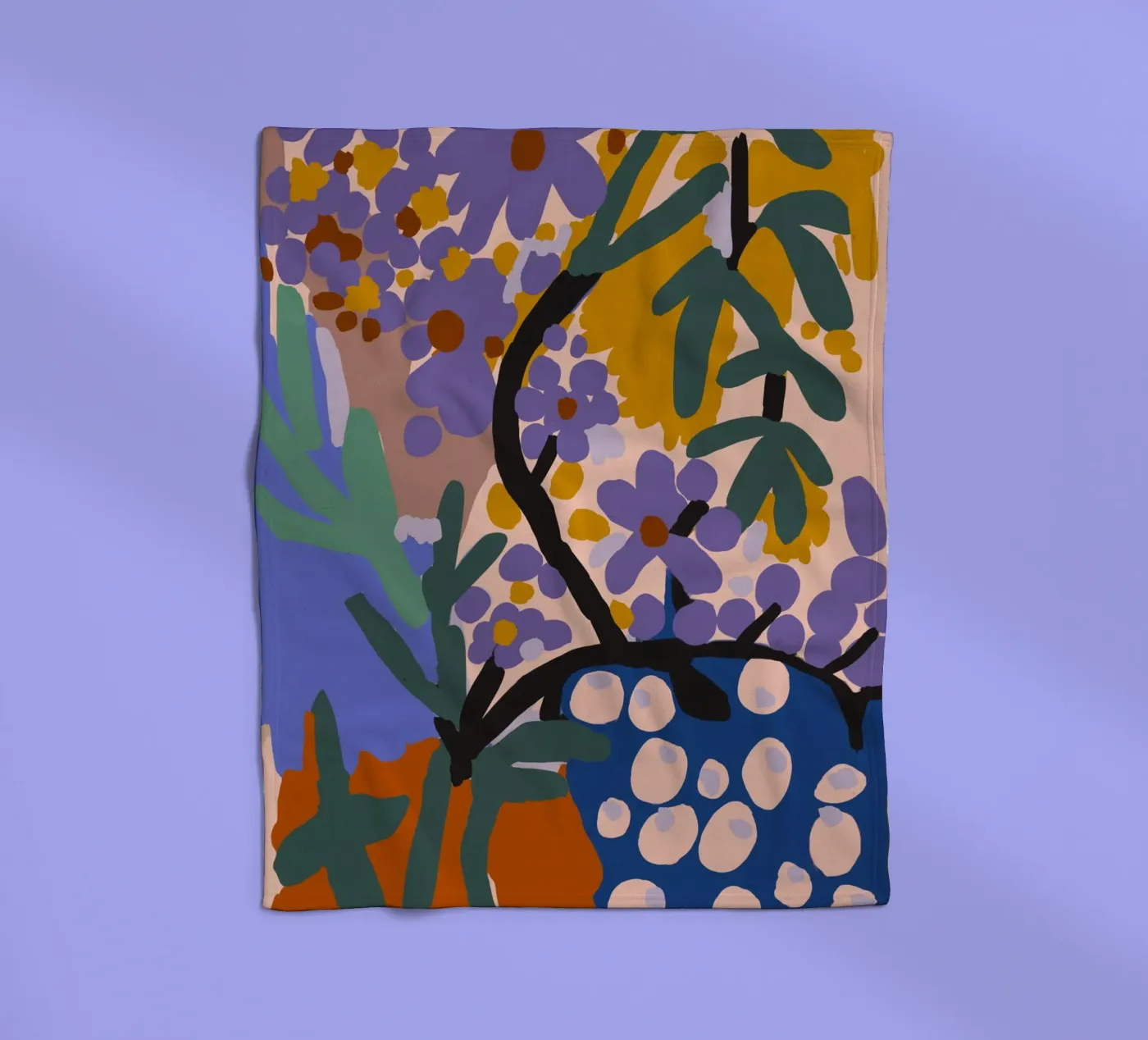 Botanic Impression Fleecedecke von treechild