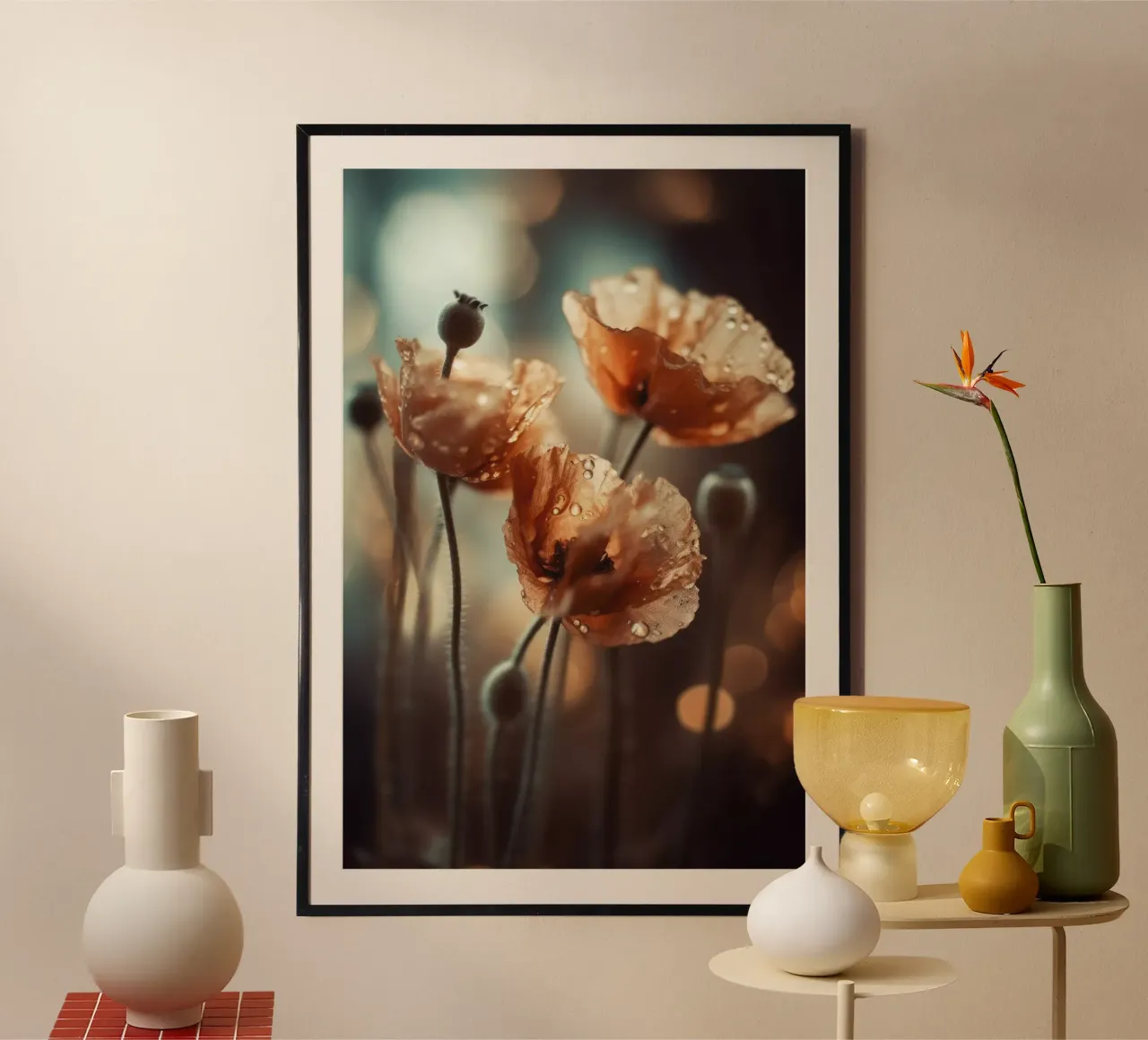 Wet Poppy No 1 carta hahnemühle da treechild