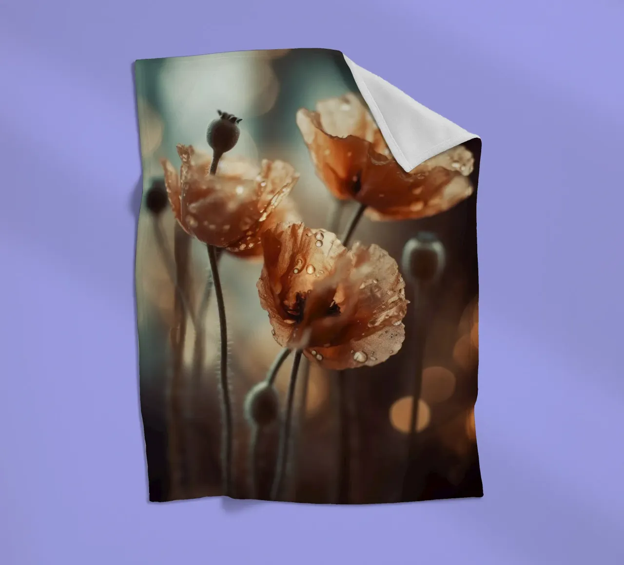Wet Poppy No 1 coperta in pile da treechild