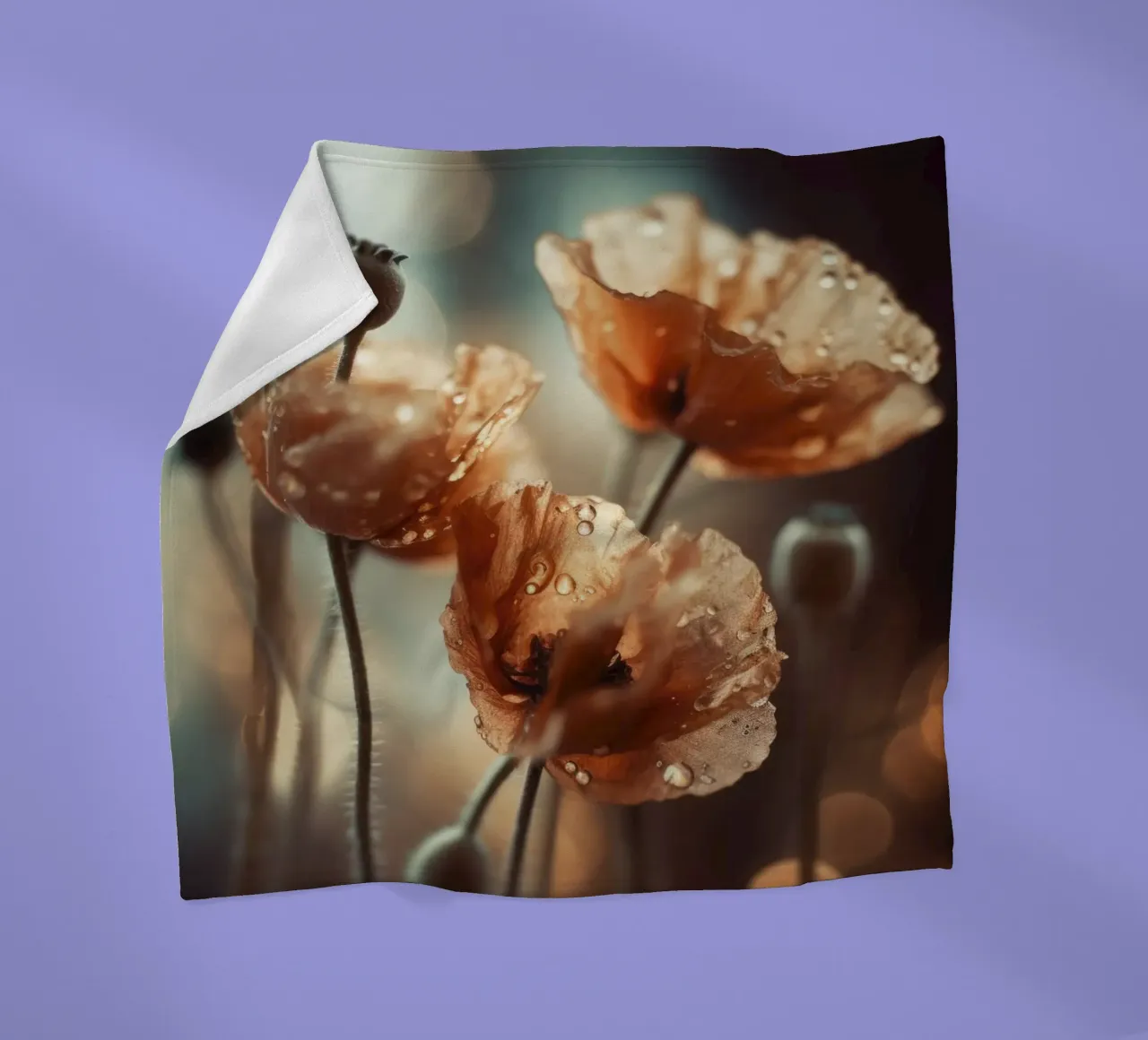 Wet Poppy No 1 coperta in pile da treechild