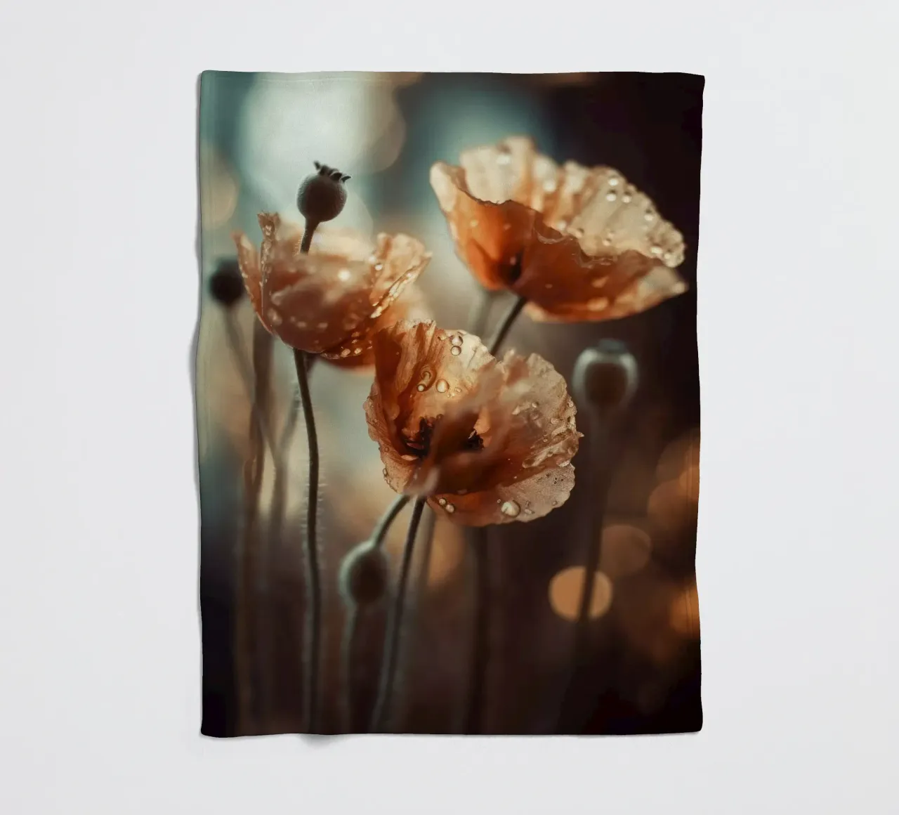 Wet Poppy No 1 coperta in pile da treechild