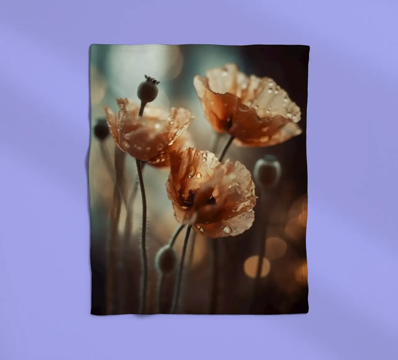 Wet Poppy No 1 coperta in pile da treechild