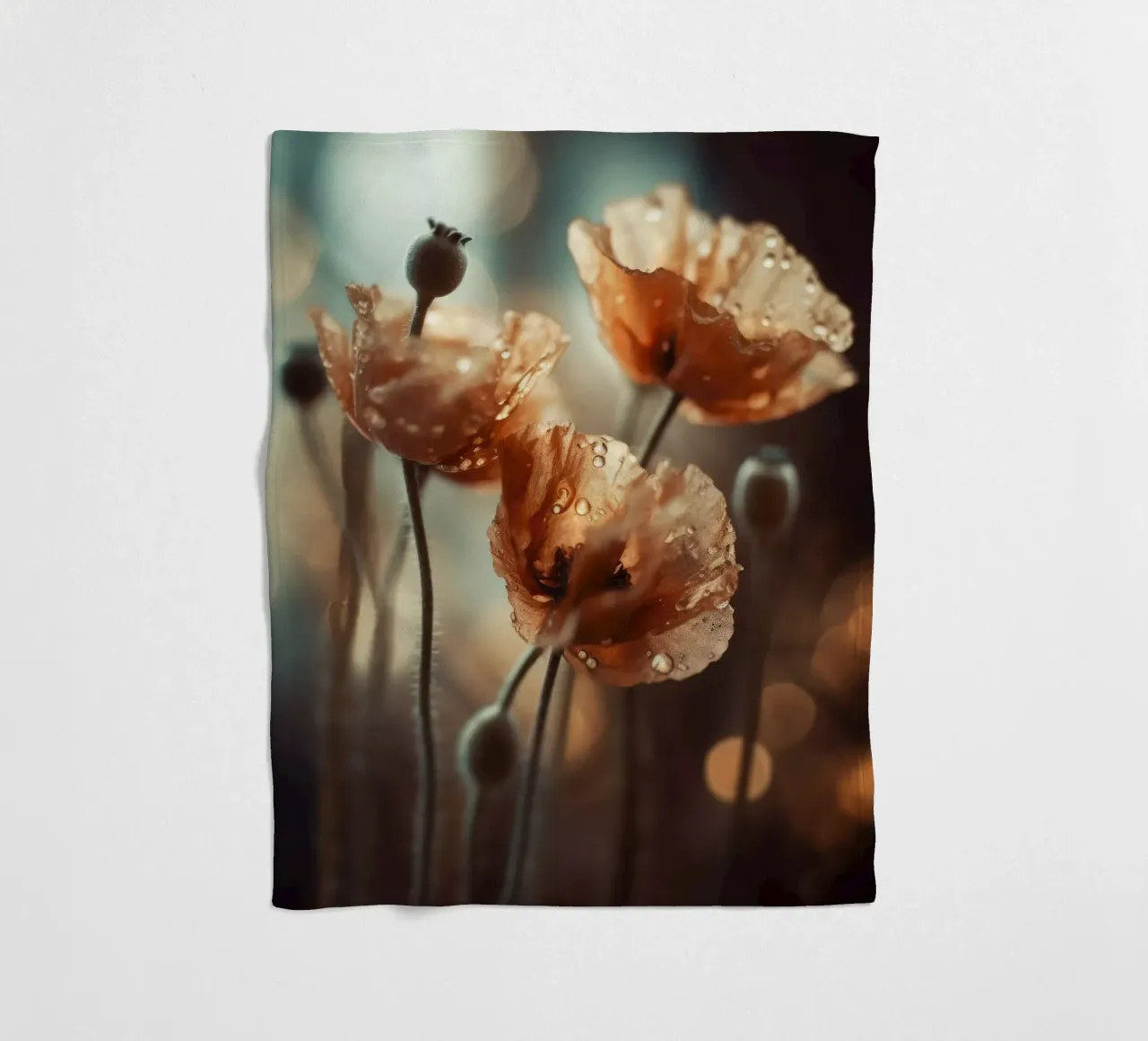 Wet Poppy No 1 coperta in pile da treechild