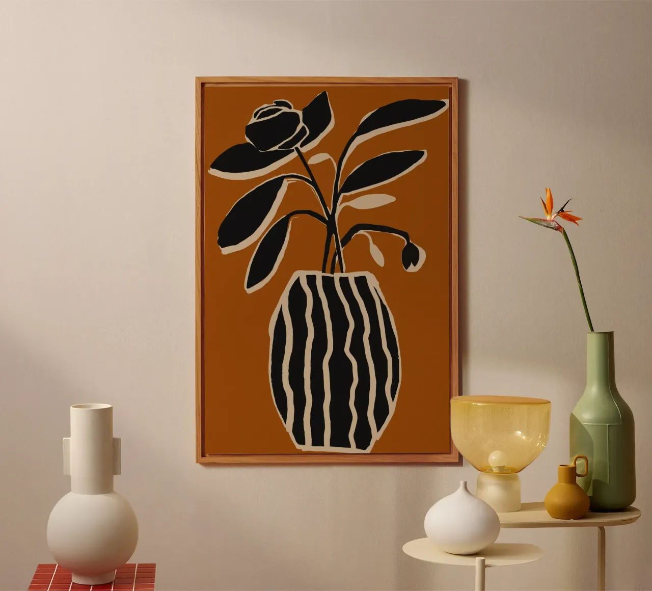 Ochre Still Life No 5 Alu-Dibond von treechild