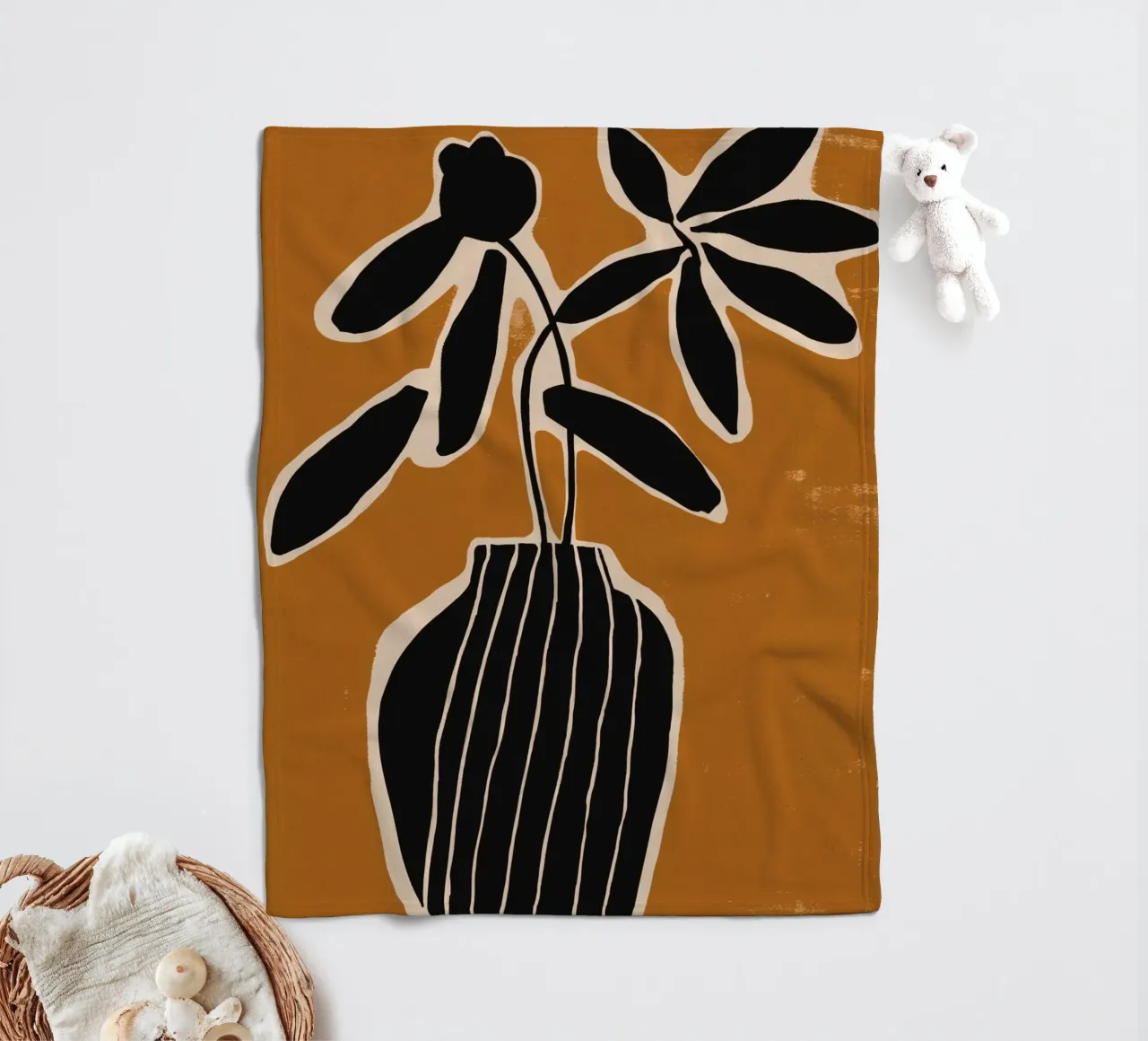 Ochre Still Life No 2 coperta in pile da treechild