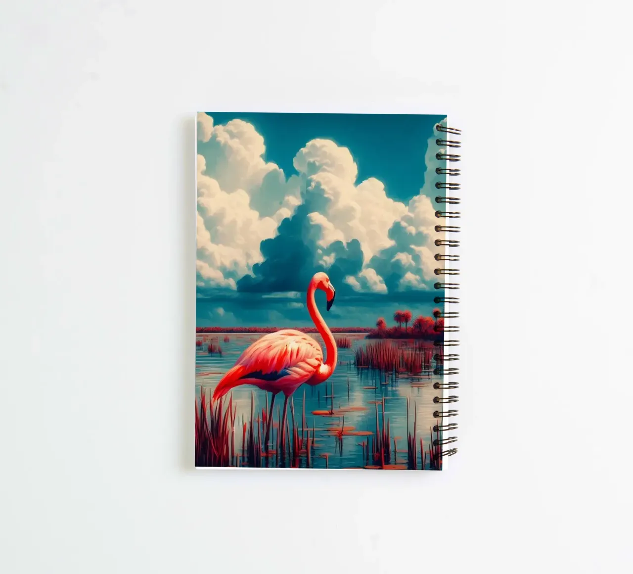 FLAMANT ROSE spiral notebook by RUBIANT ART