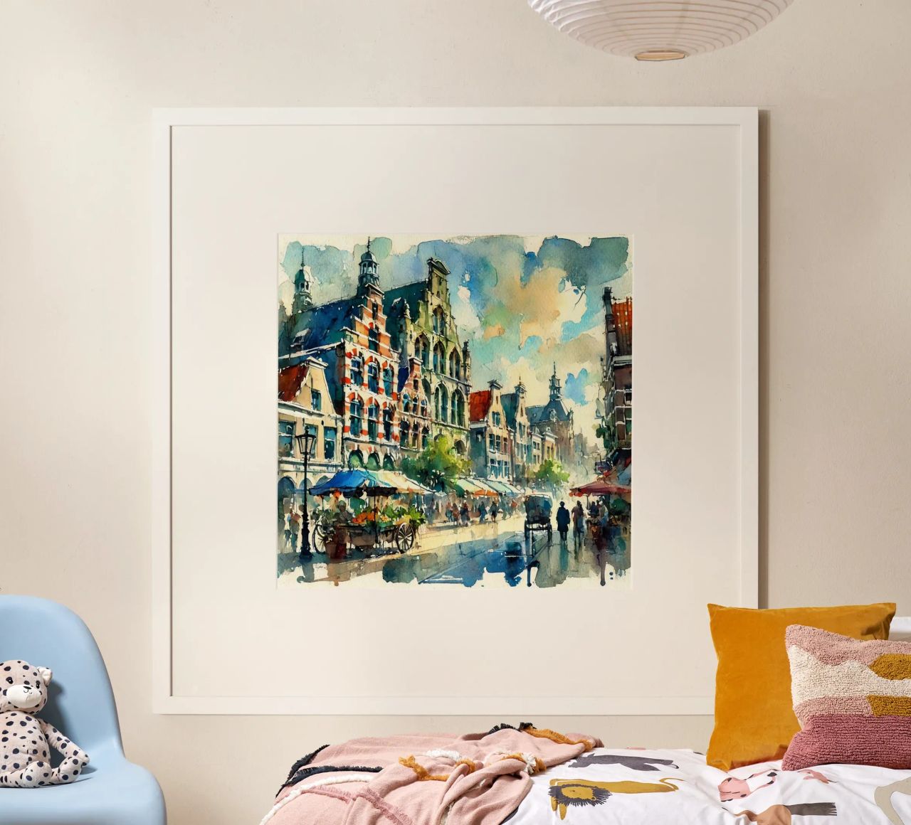 Market in Groningen poster by Travel with Chris