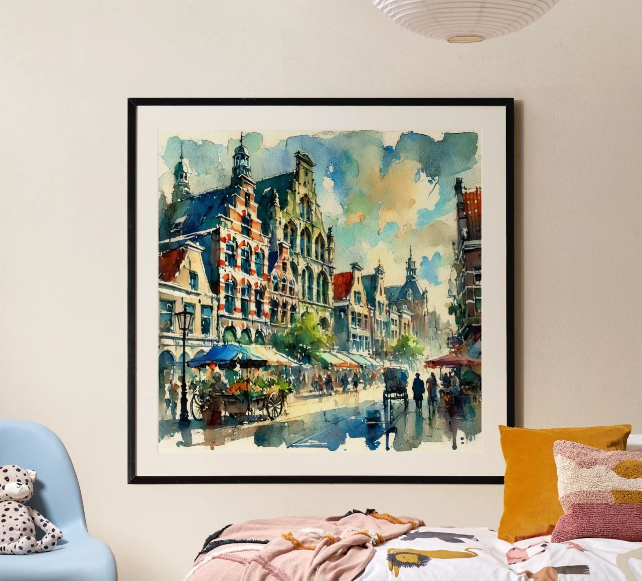 Market in Groningen poster by Travel with Chris