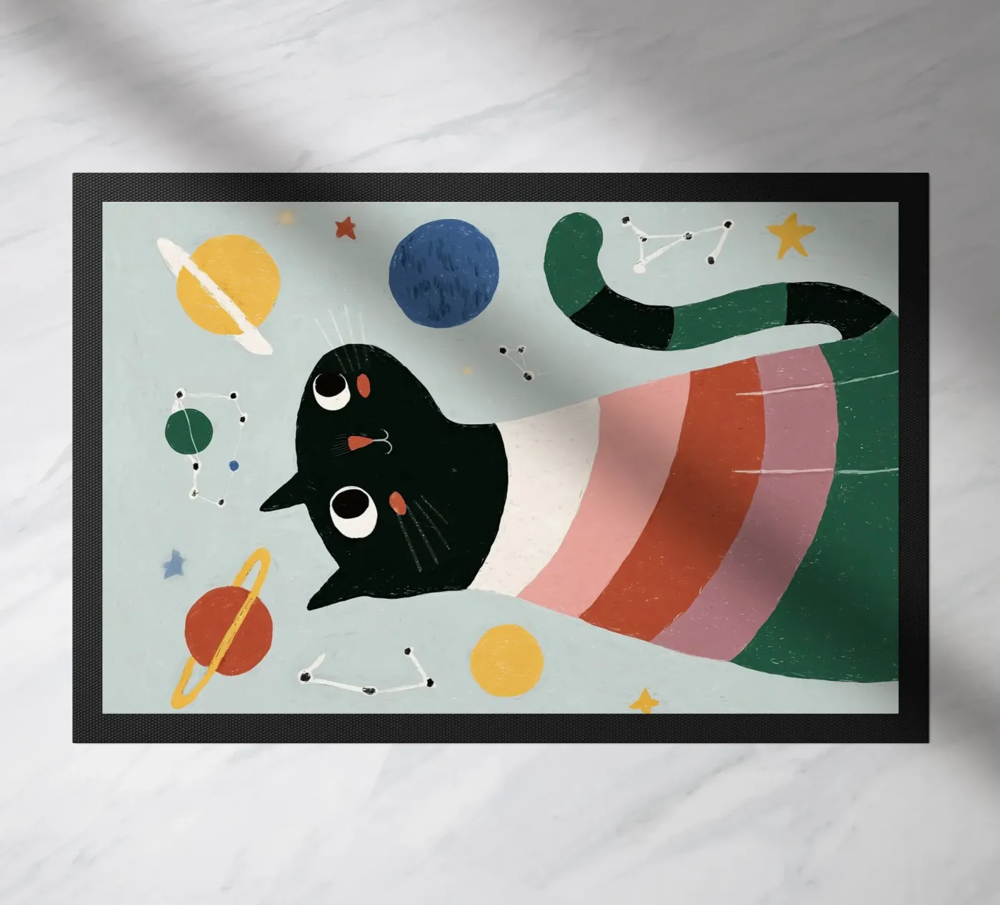 Space Cat doormat by Lilo