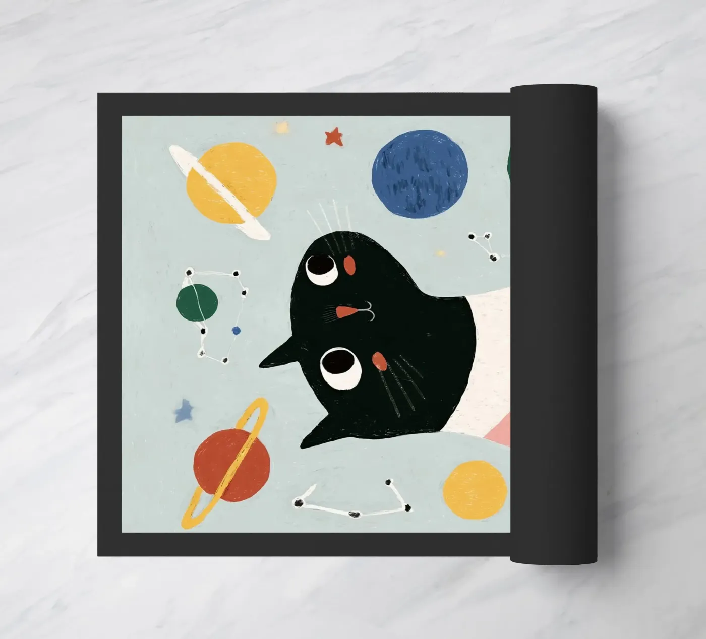 Space Cat doormat by Lilo