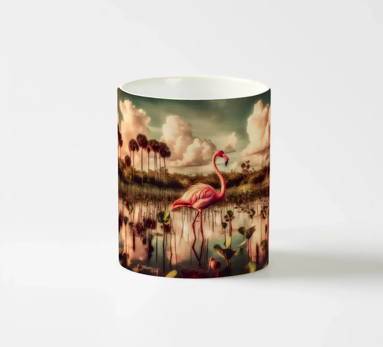 ROSA INFIAMMATA tazza in ceramica da RUBIANT ART