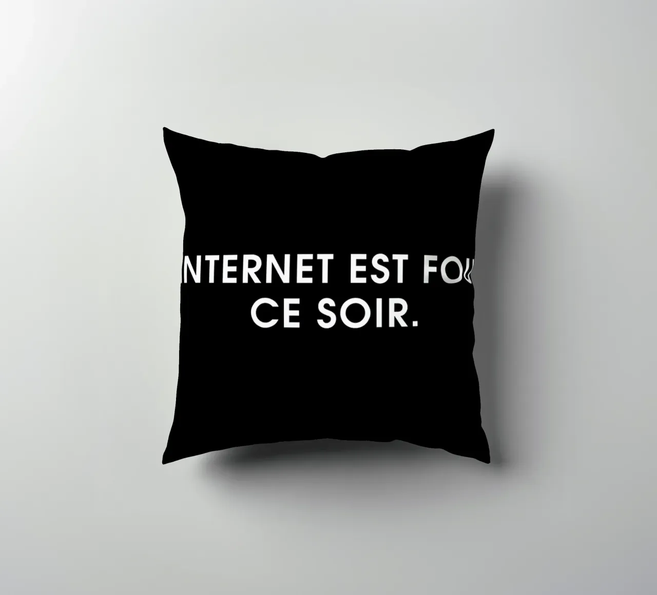 Internet est fou ce soir - Black cuscino da Intertitres