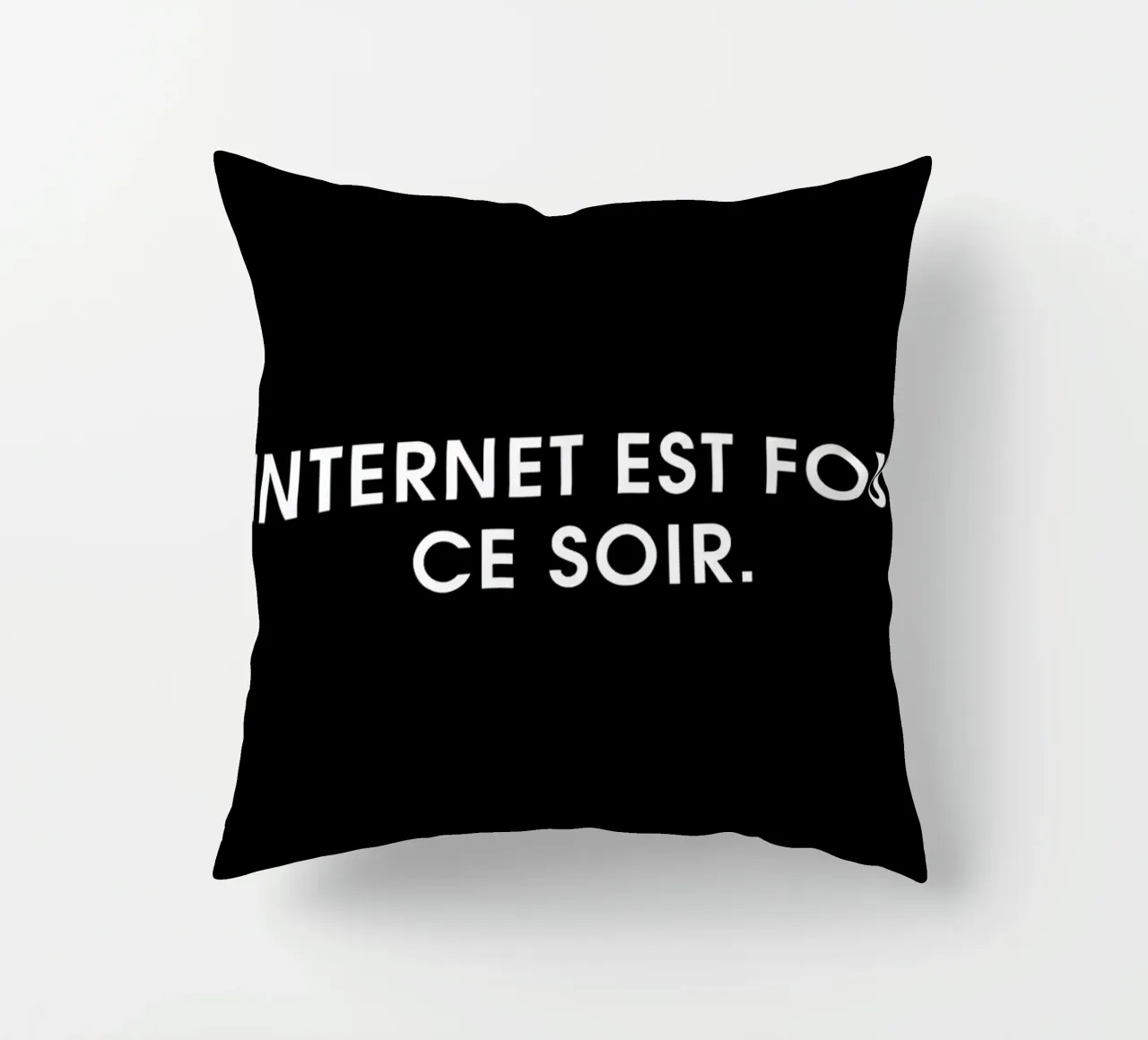 Internet est fou ce soir - Black cuscino da Intertitres