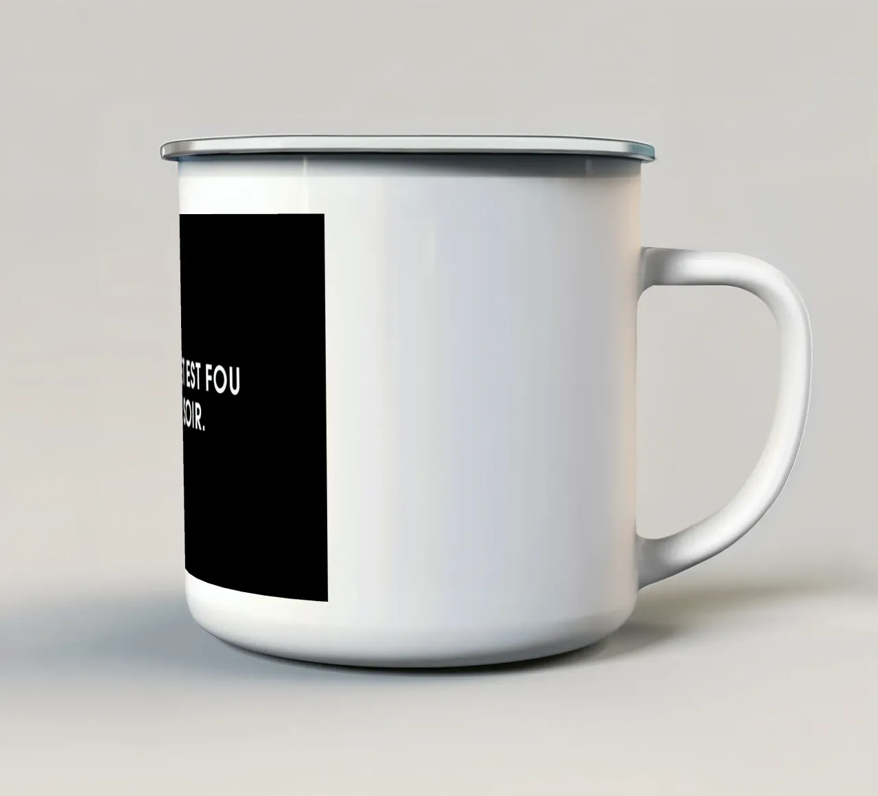 Internet est fou ce soir - Black tazza in smalto da Intertitres