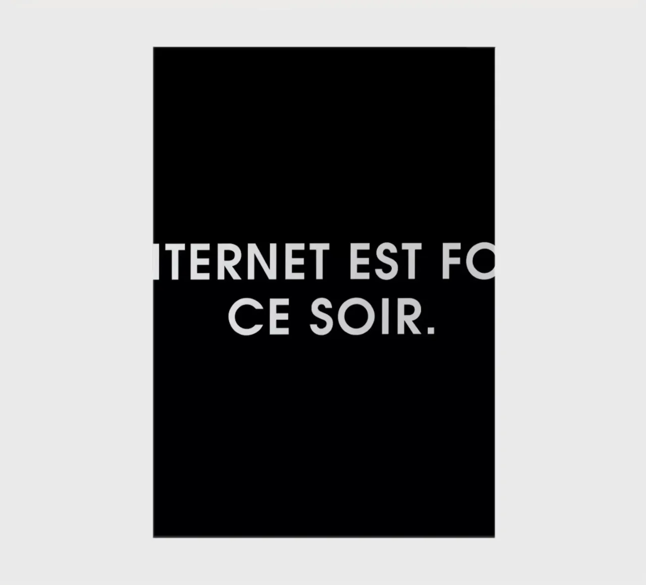 Internet est fou ce soir - Black notebook by Intertitres