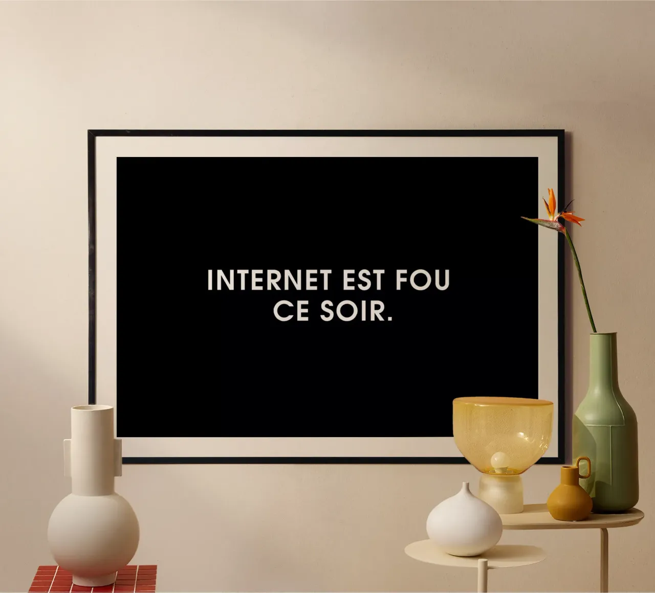 Internet est fou ce soir - Black carta hahnemühle da Intertitres