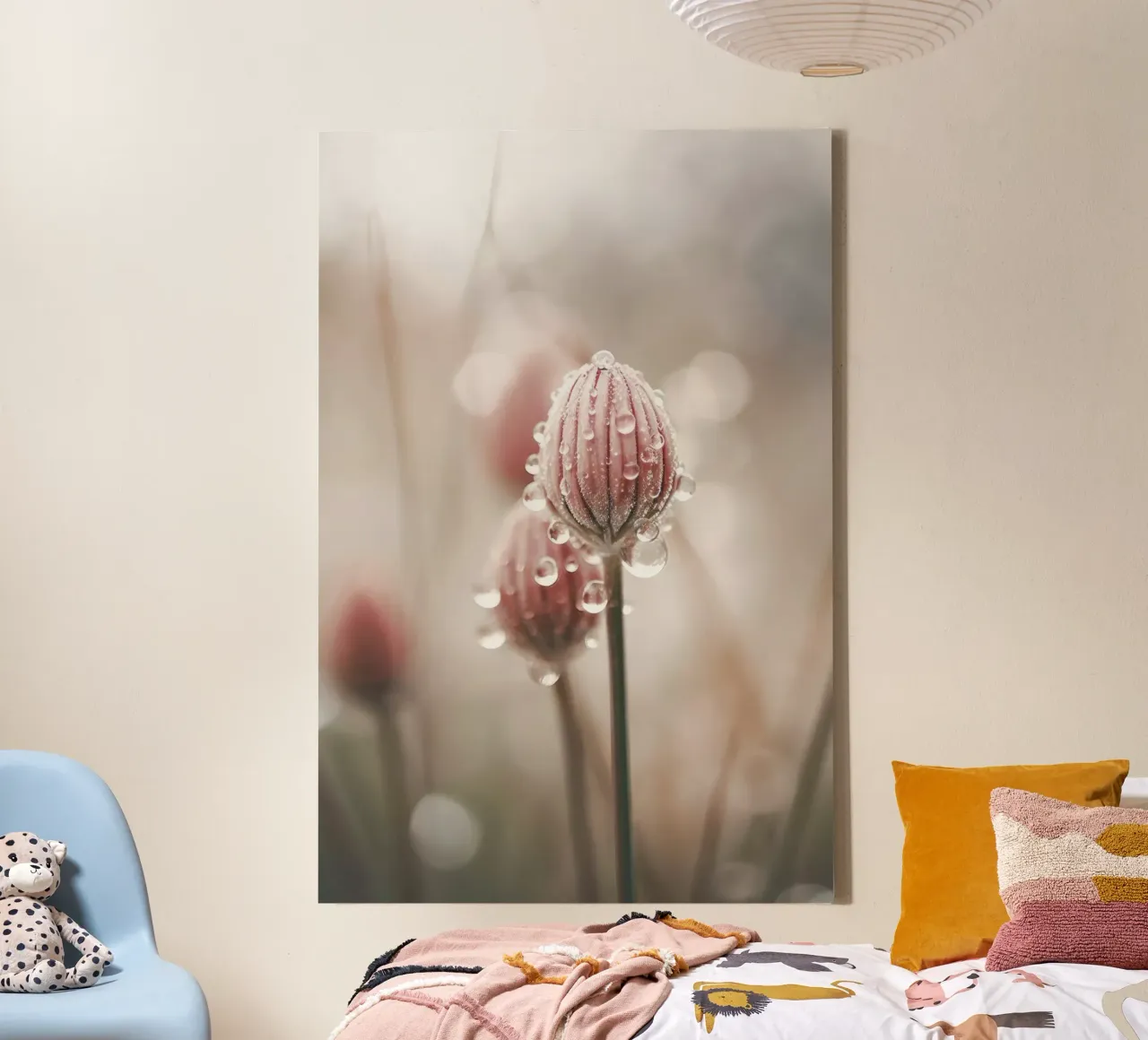 Pastel Nature Macro No 5 Leinwand mit Schattenfugenrahmen von treechild
