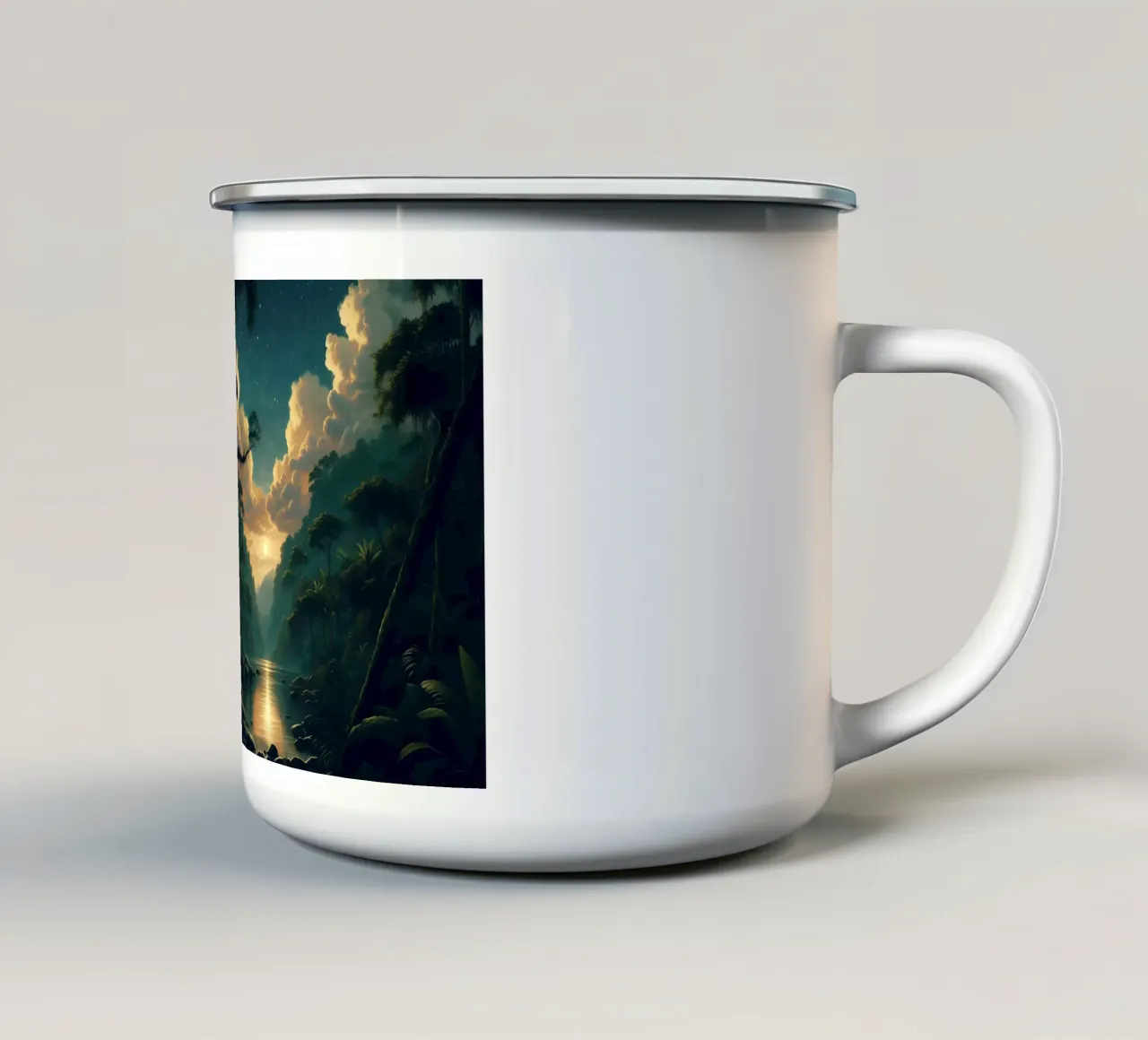 PANTHERE NOIRE tazza in smalto da RUBIANT ART