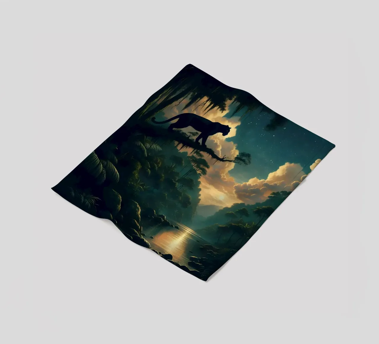 PANTHERE NOIRE coperta in pile da RUBIANT ART