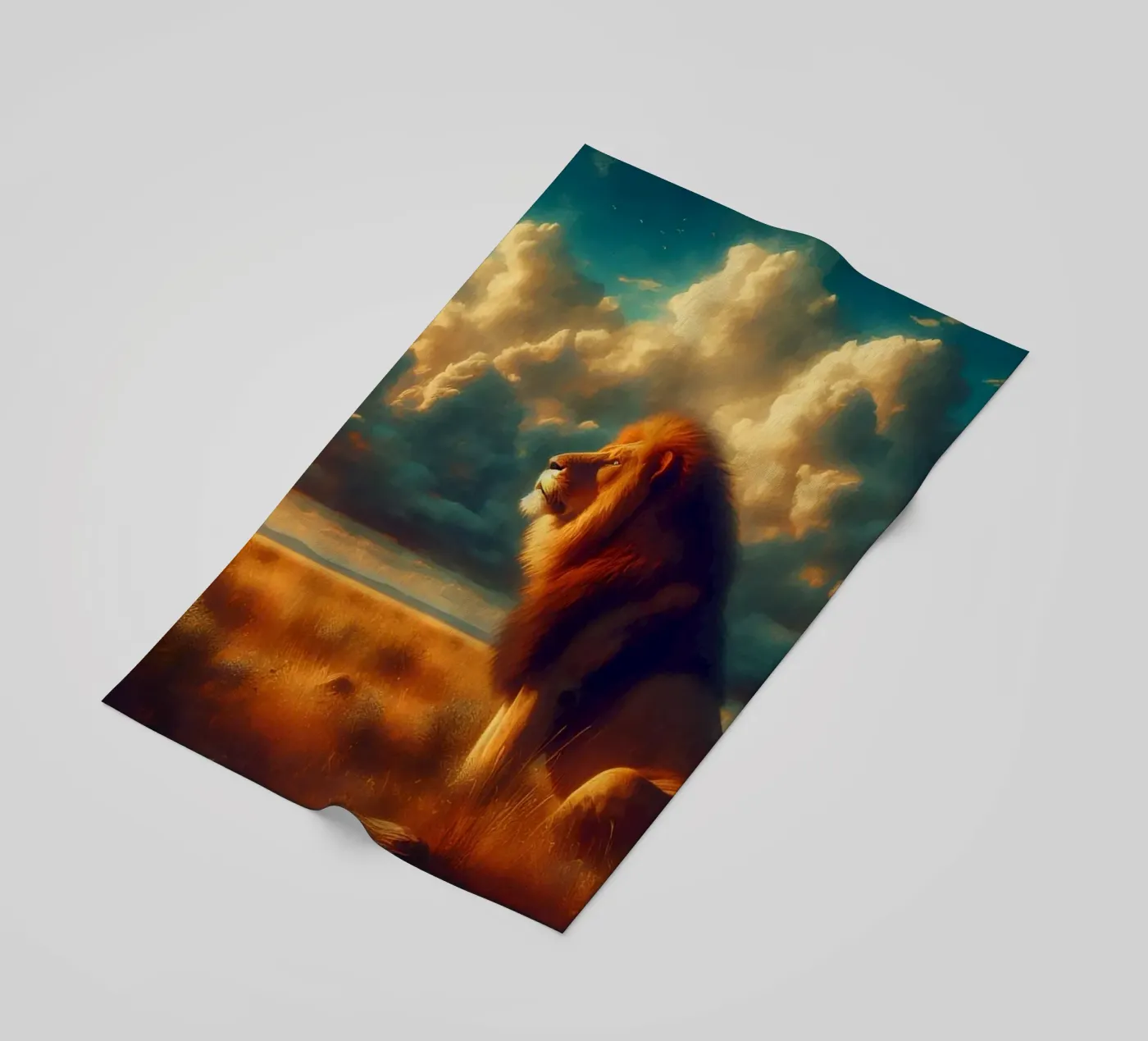 LION beach towel by RUBIANT ART
