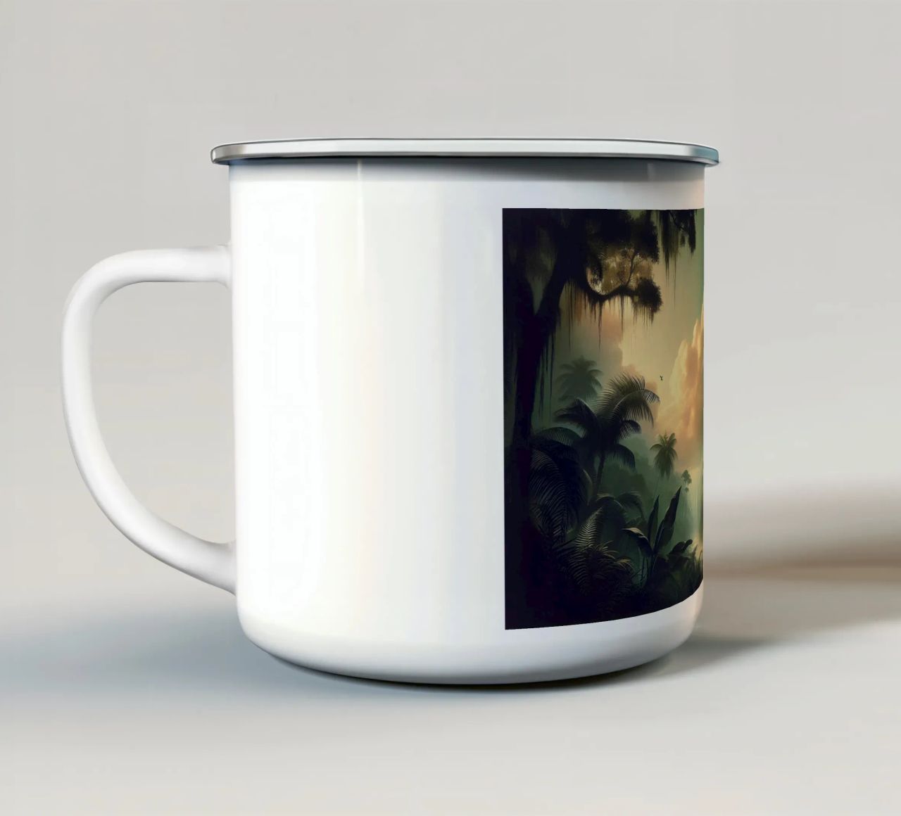 UCCELLO DEL PARADISO tazza in smalto da RUBIANT ART