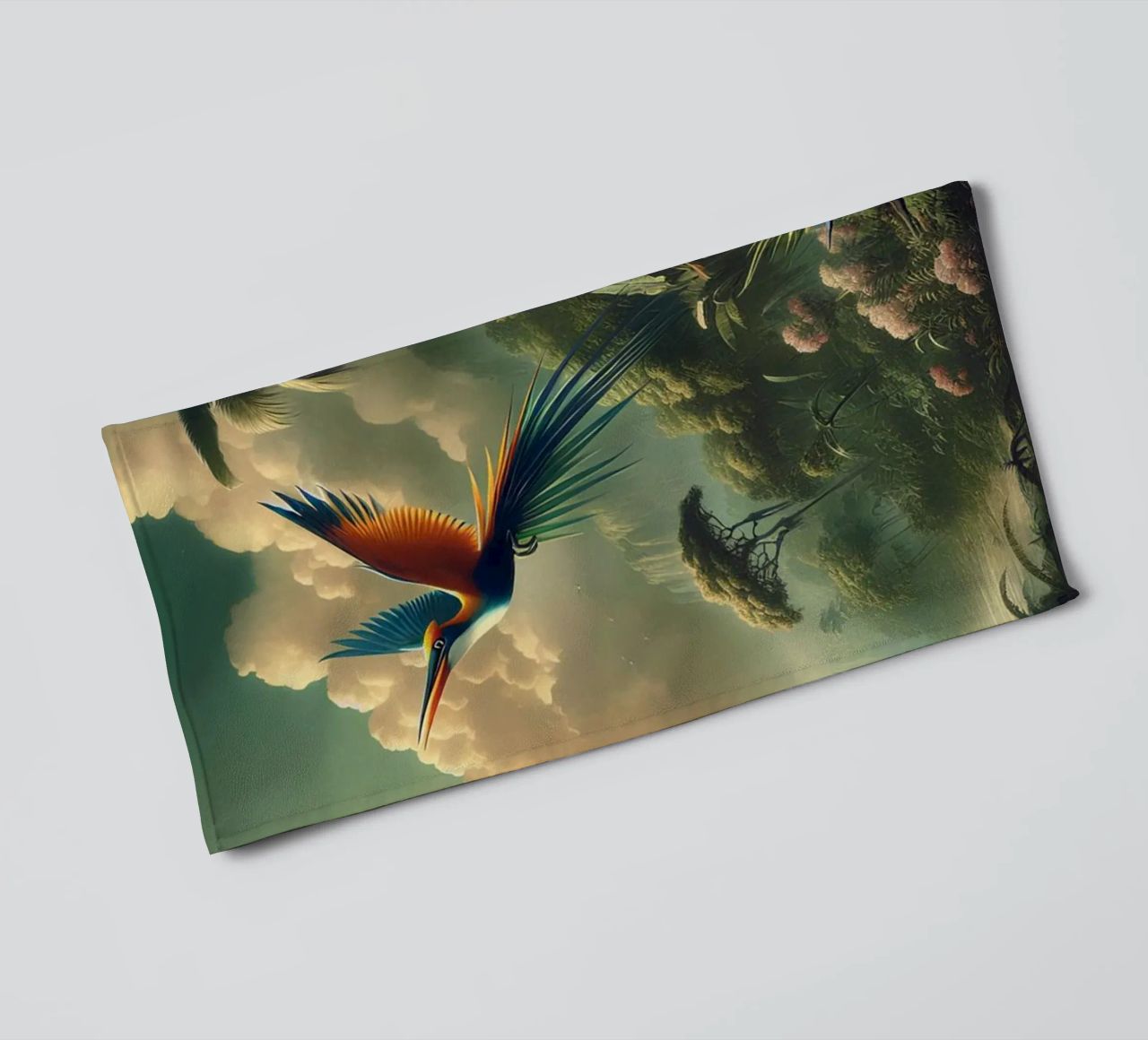 BIRD OF PARADISE towel by RUBIANT ART