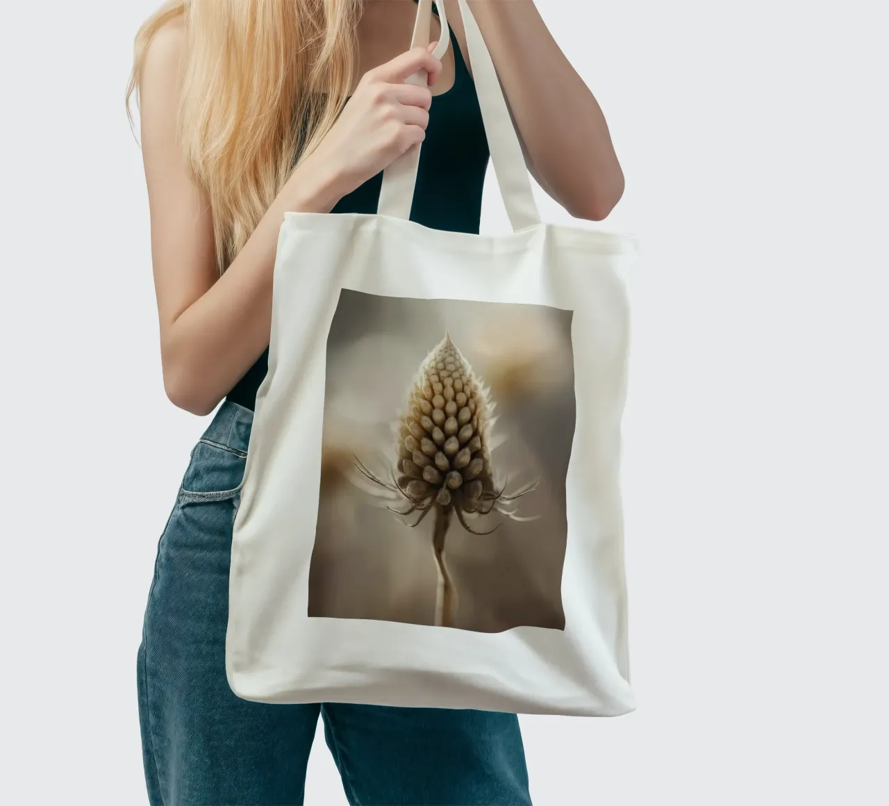 Pastel Nature Macro No 3 borsa in juta da treechild