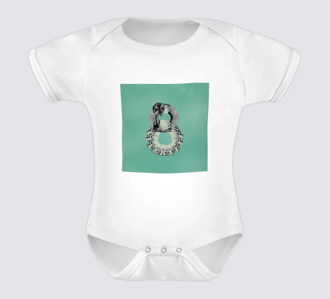 Steampunk Alphabet Number 8 body neonato maniche corte da Birgit Palma