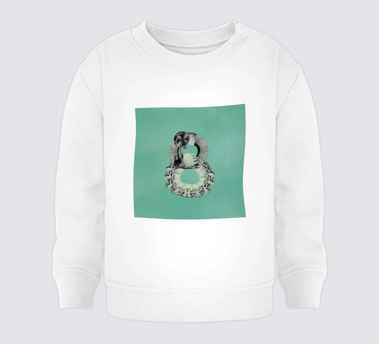 Steampunk Alphabet Number 8 Baby Sweatshirt von Birgit Palma