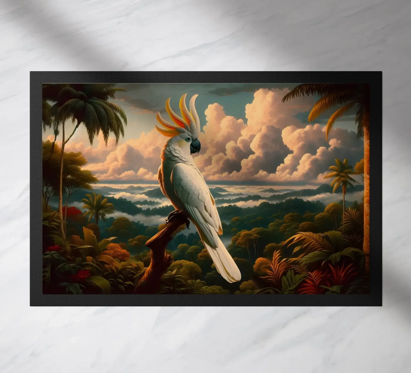 CACATOES doormat by RUBIANT ART