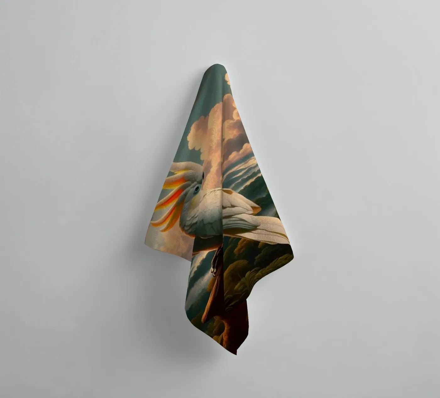 CACATOES badhanddoek van RUBIANT ART