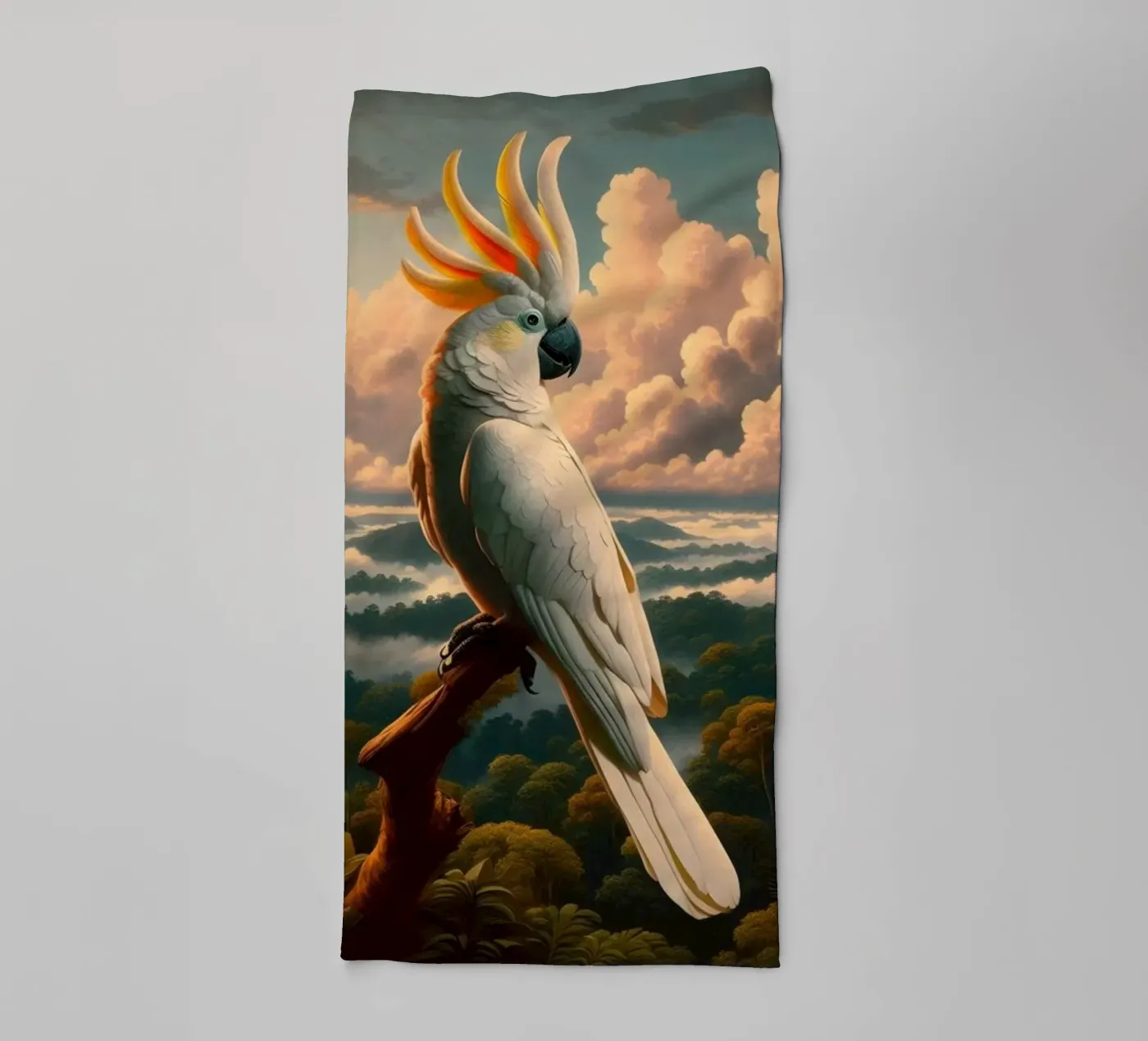 CACATOES badhanddoek van RUBIANT ART
