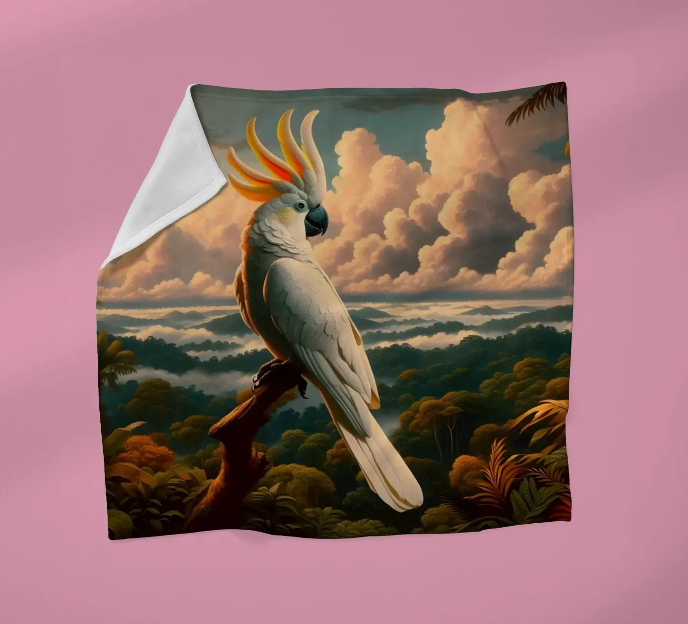 CACATOES fleece blanket by RUBIANT ART