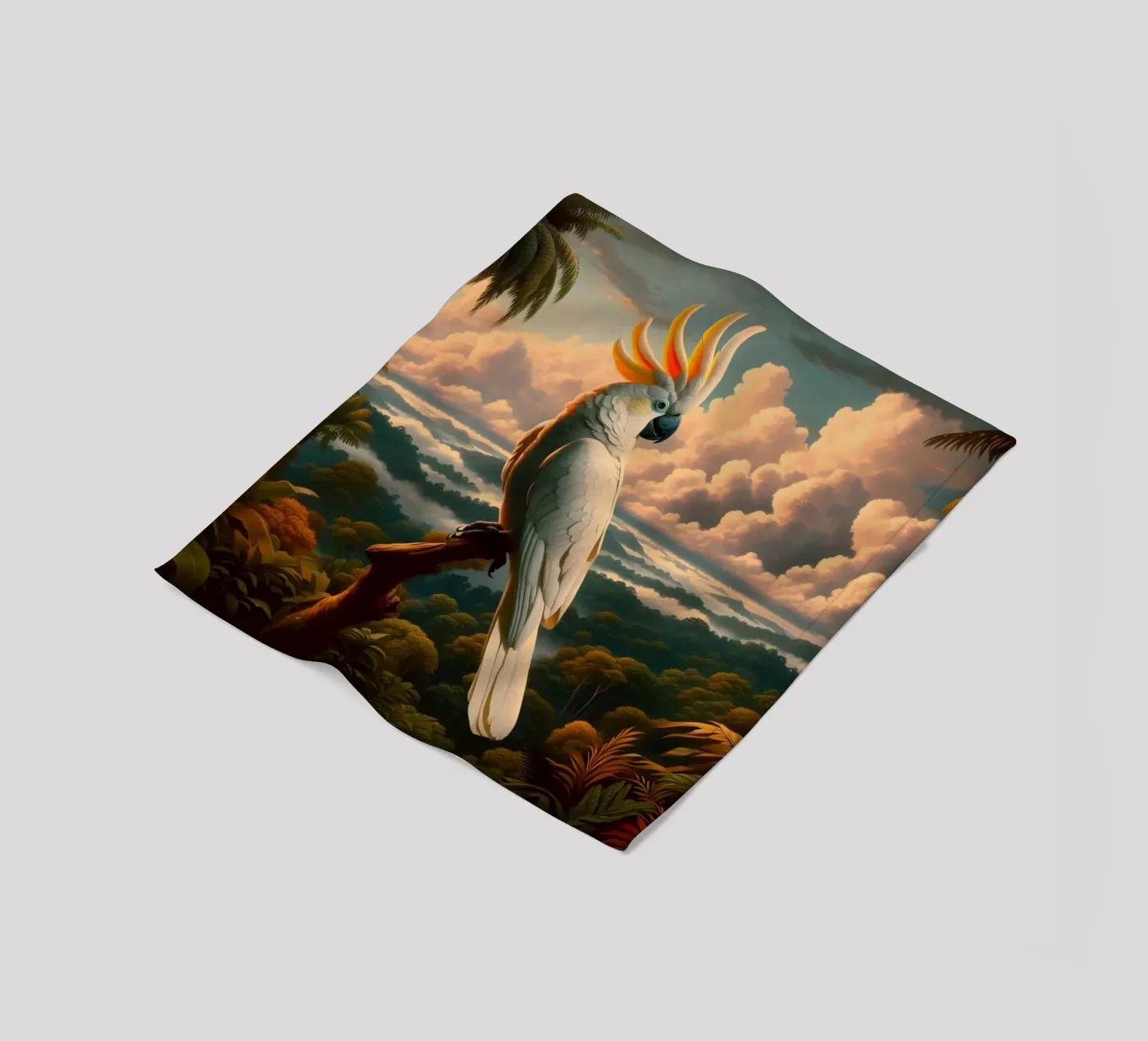 CACATOES fleece blanket by RUBIANT ART