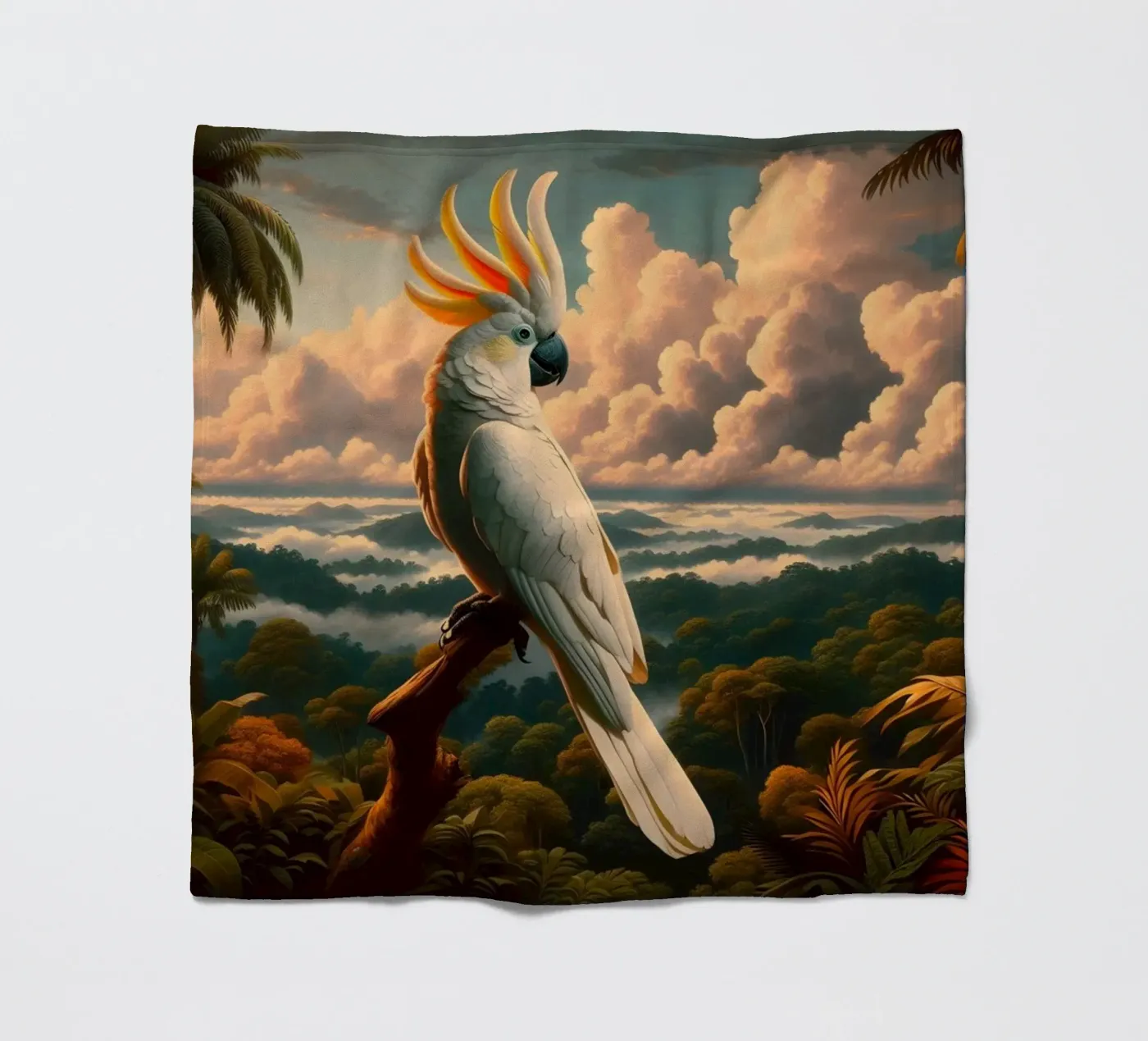 CACATOES fleece blanket by RUBIANT ART
