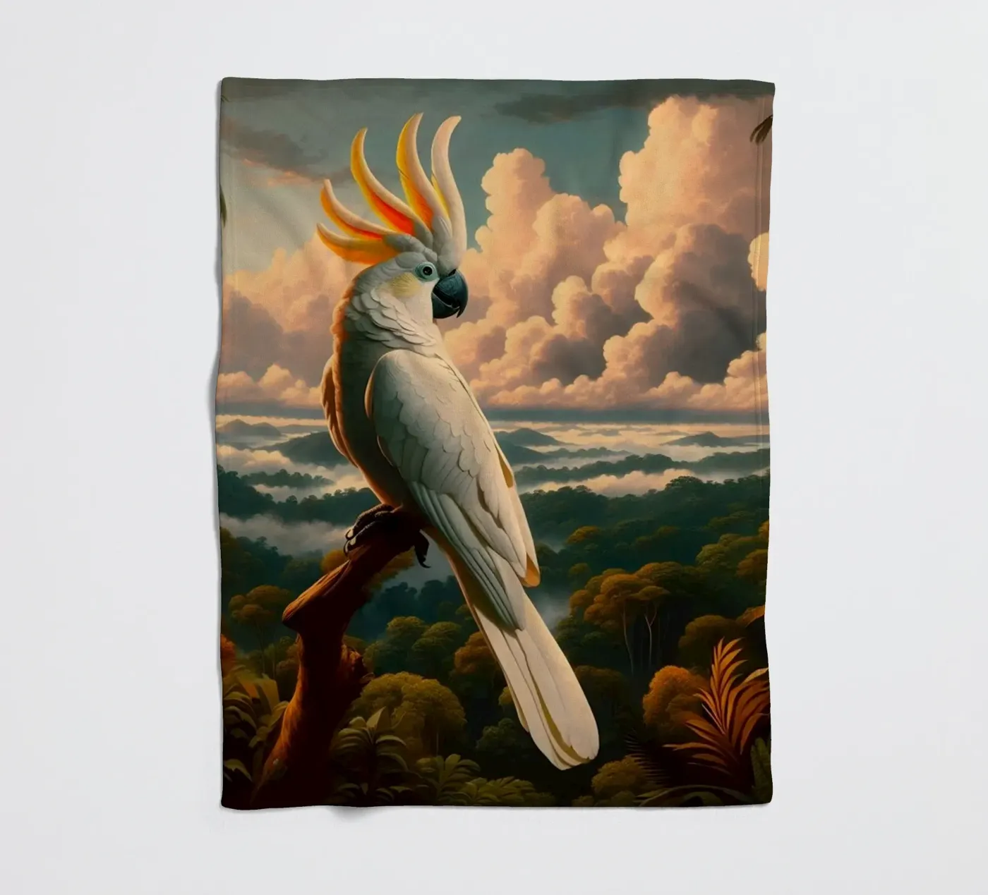 CACATOES fleece blanket by RUBIANT ART