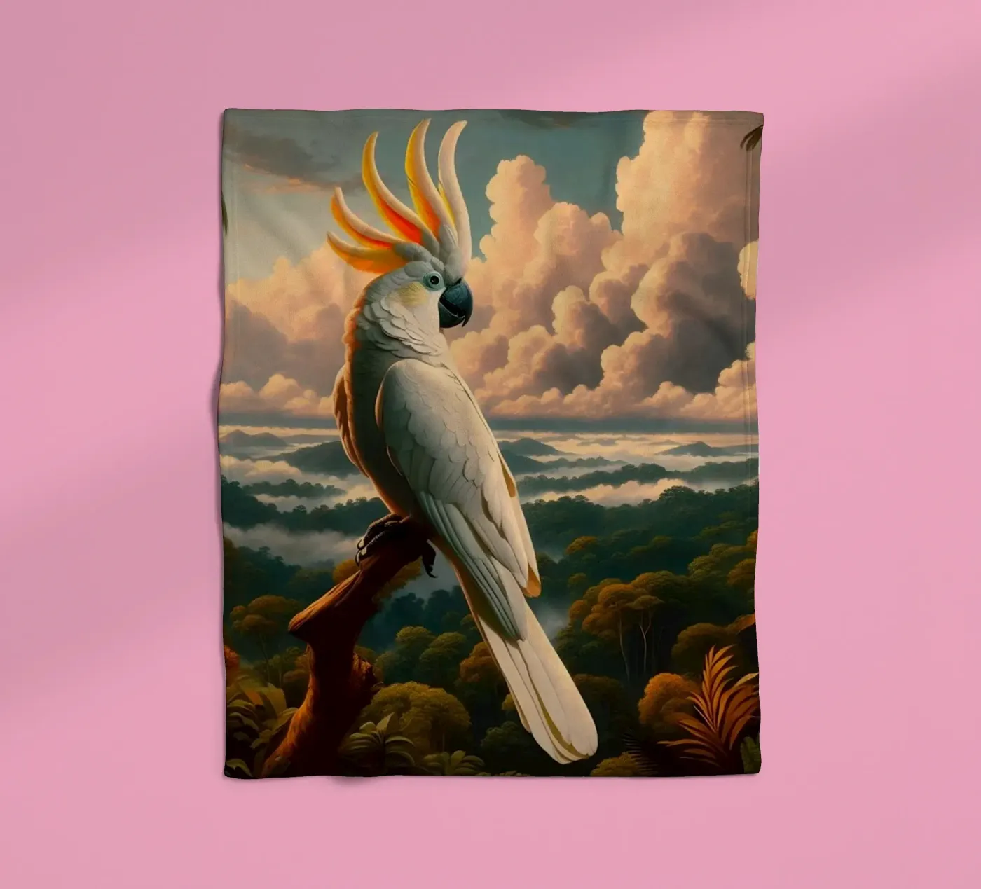 CACATOES fleece blanket by RUBIANT ART