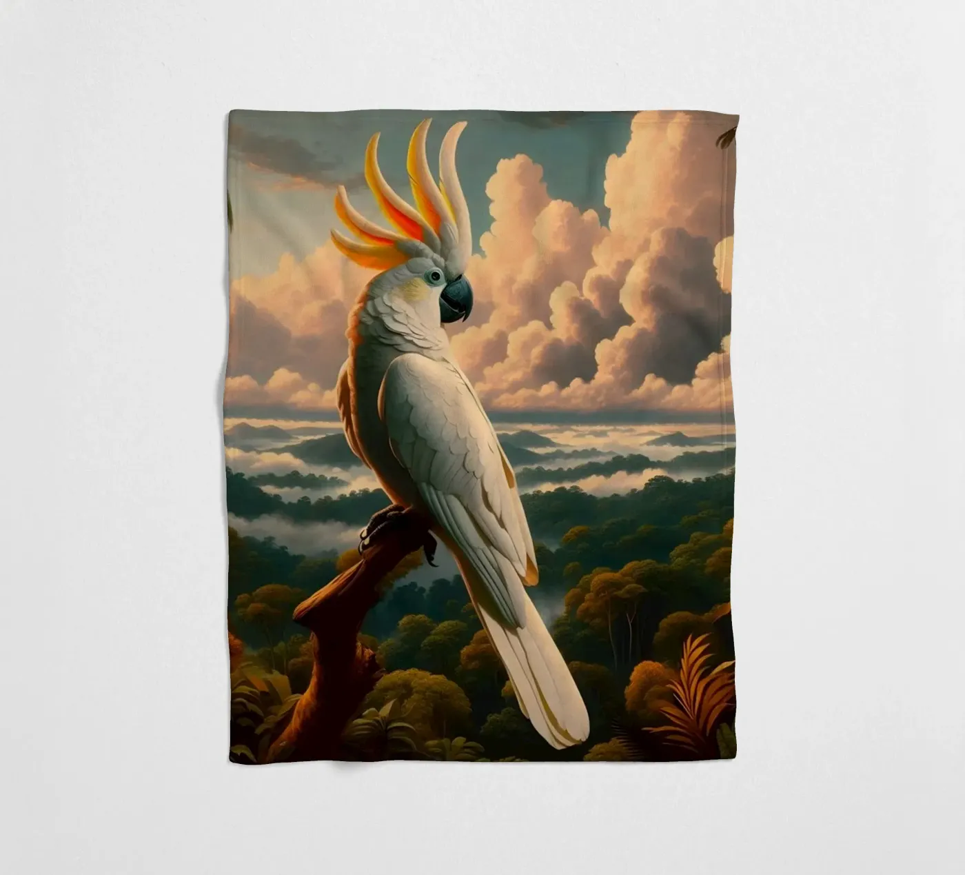 CACATOES fleece blanket by RUBIANT ART