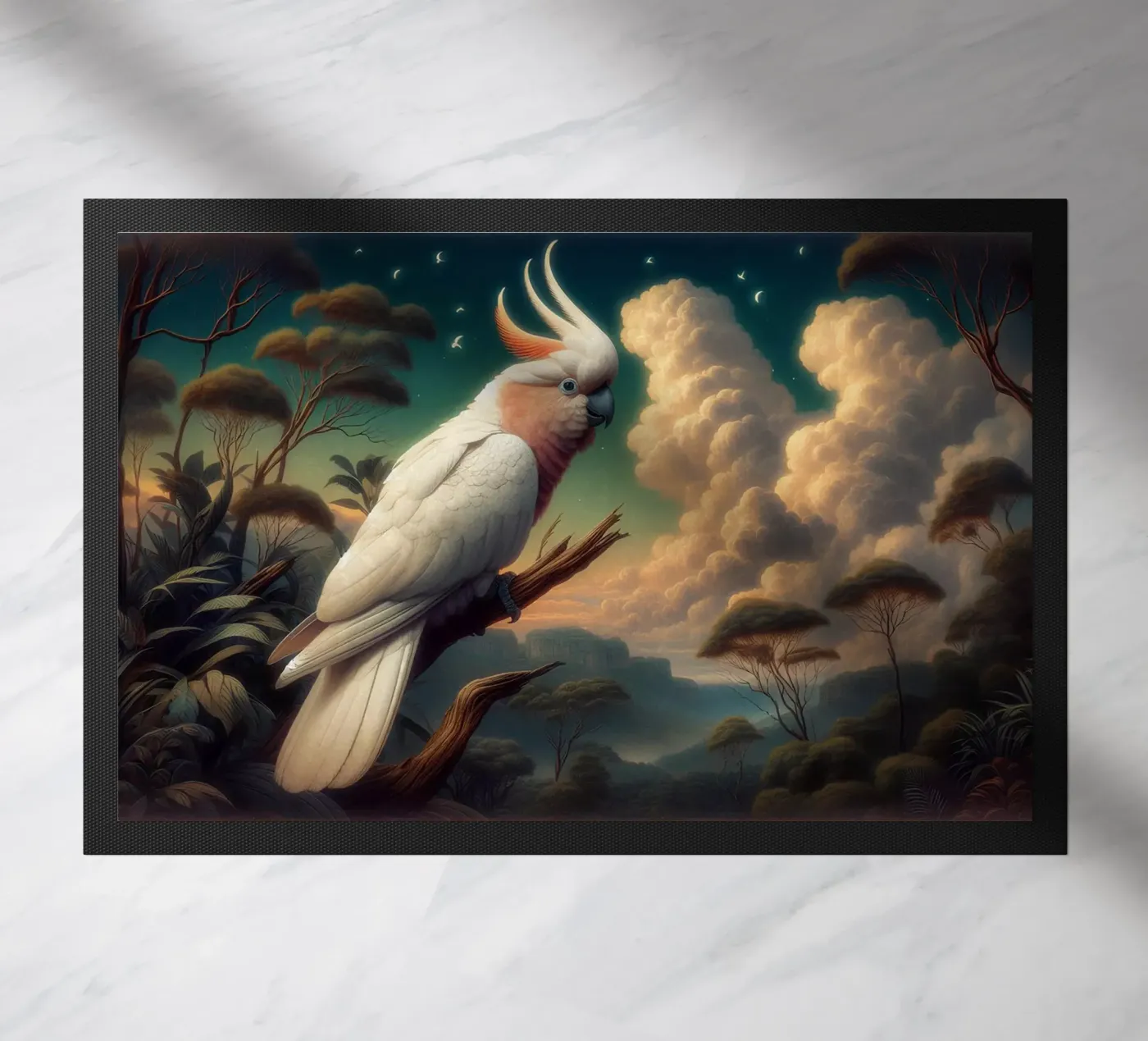 CACATOES doormat by RUBIANT ART