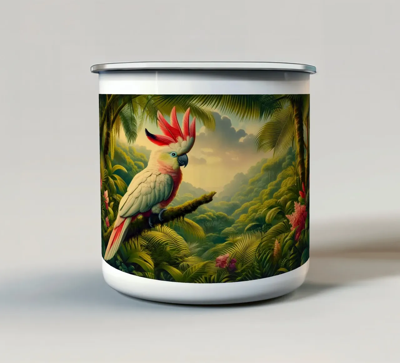 CACATOI tazza in smalto da RUBIANT ART