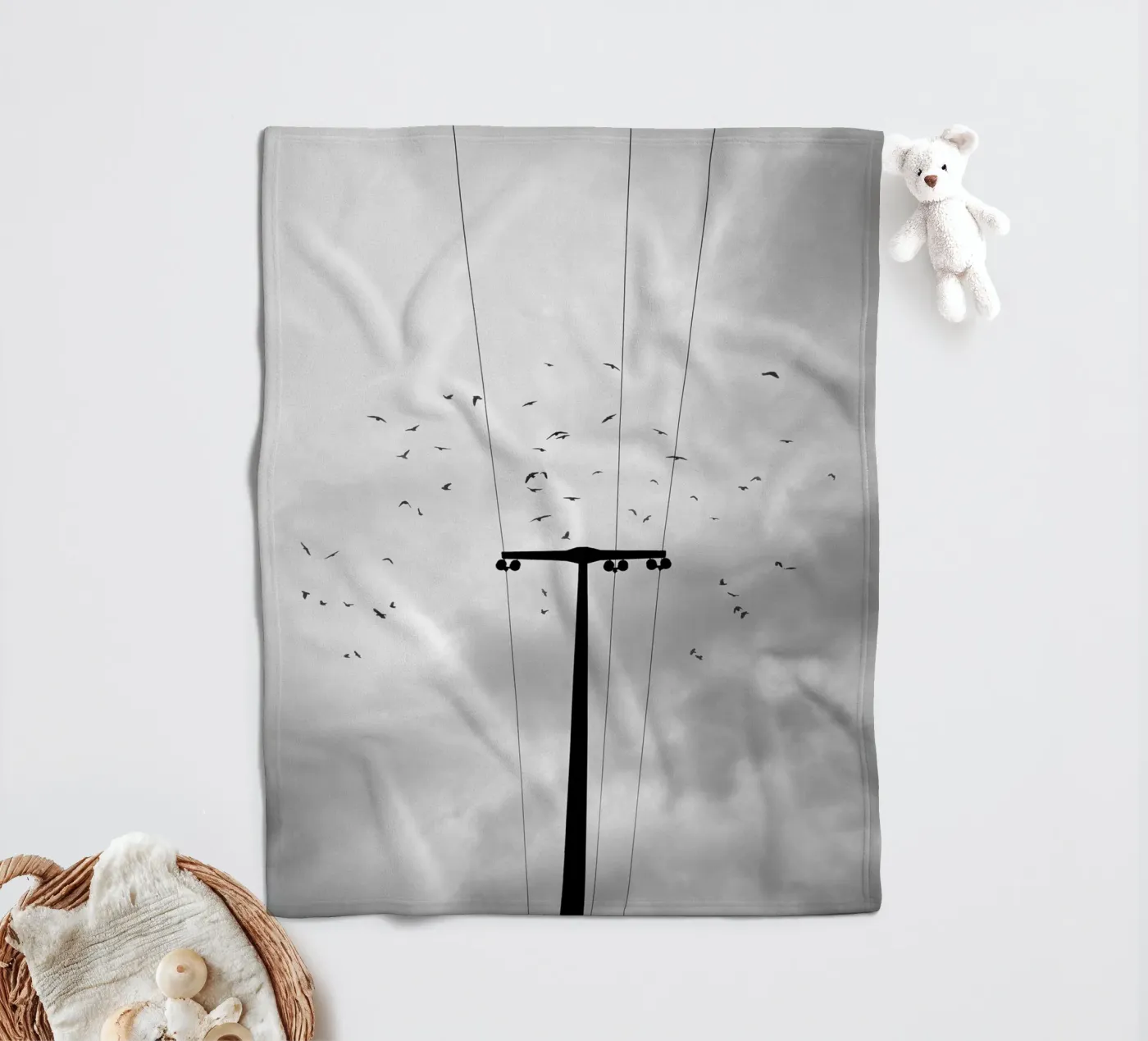 Birds Fleecedecke von Amy & Kurt