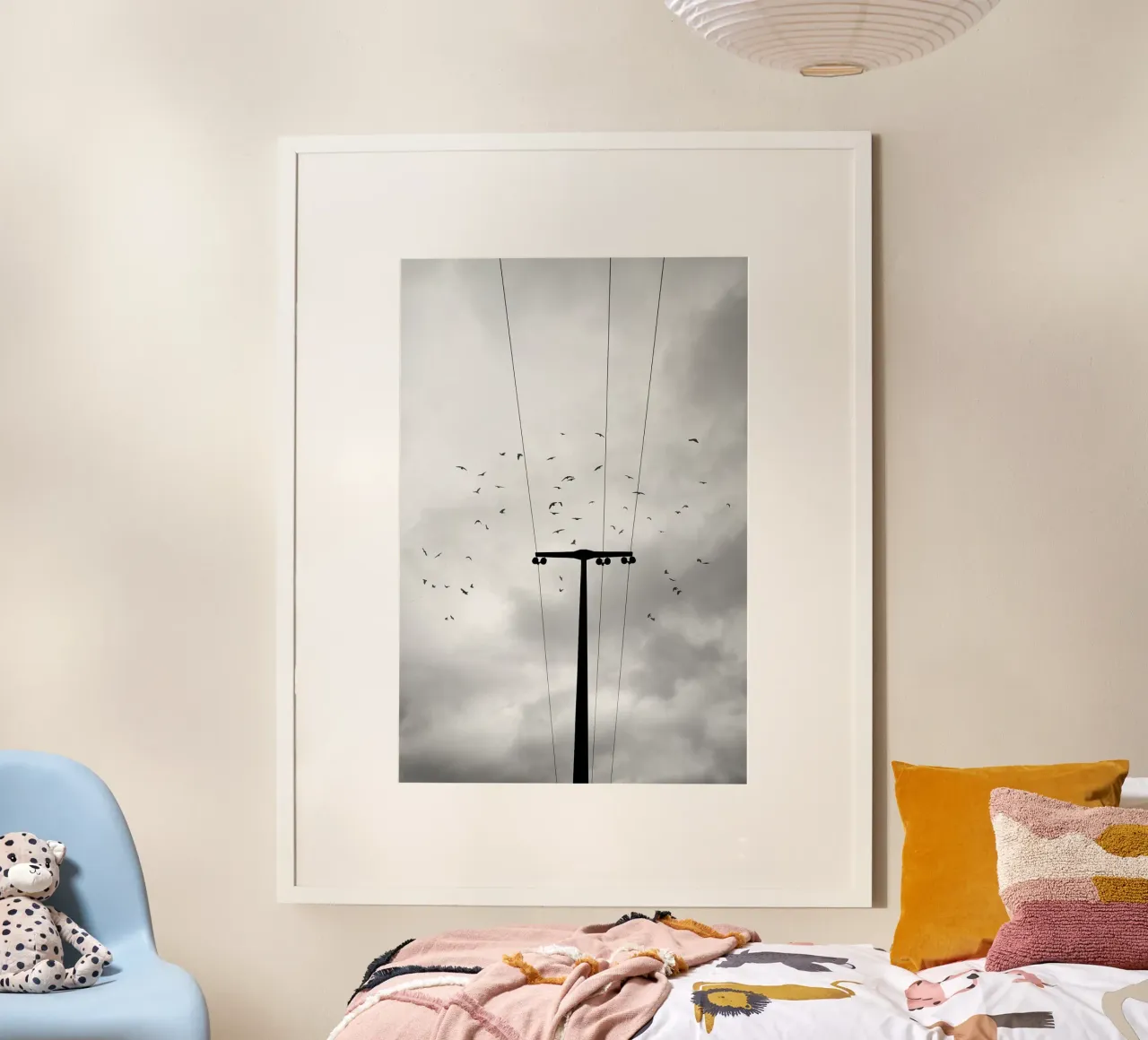 Birds poster con telaio in alluminio da Amy & Kurt