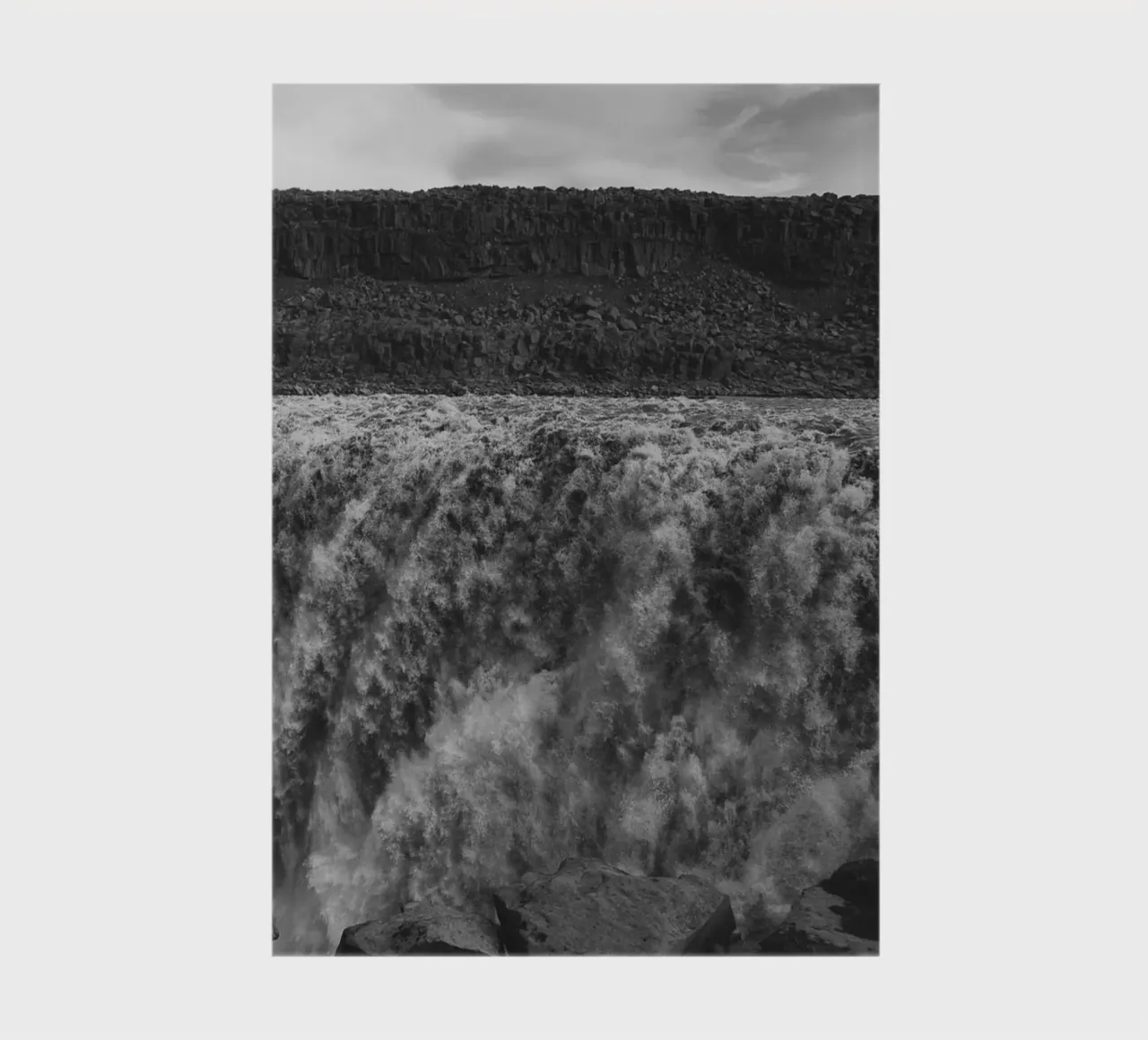 Rive gauche de la cascade de Dettifoss en Islande - Scène majestueuse carnet de notes de Ben & Clo creations