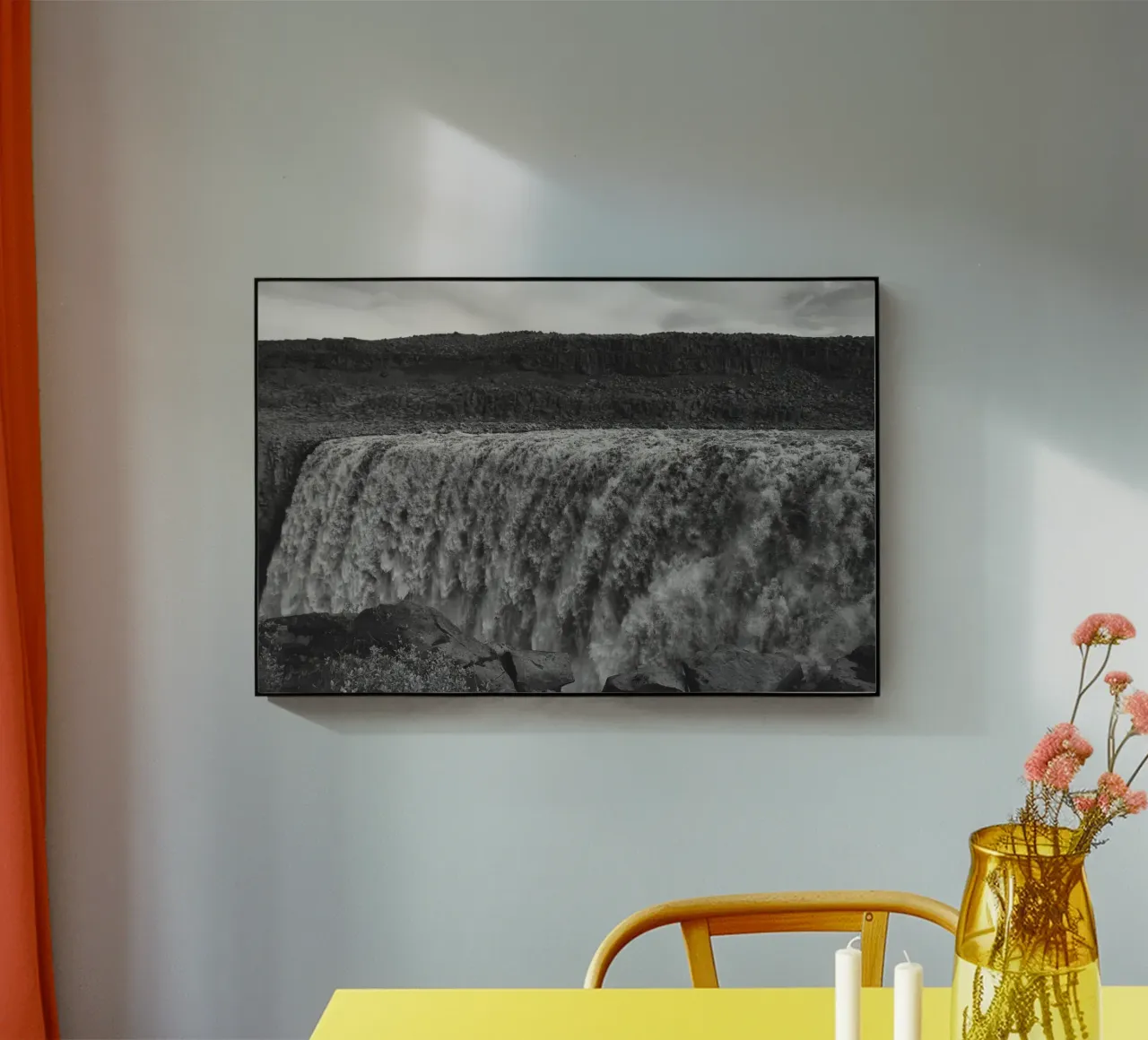 Rive gauche de la cascade de Dettifoss en Islande - Scène majestueuse plexiglas de Ben & Clo creations