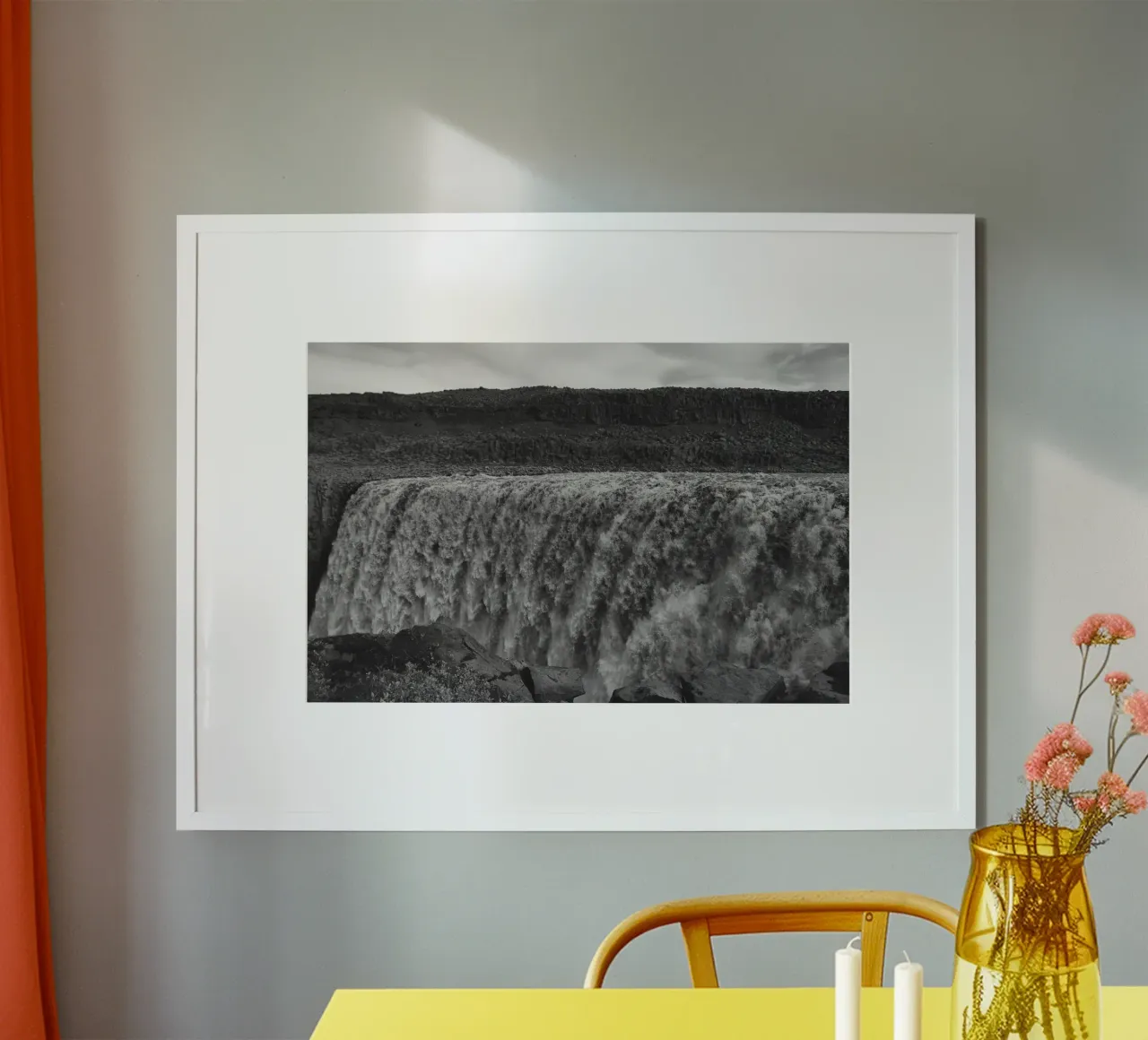 Rive gauche de la cascade de Dettifoss en Islande - Scène majestueuse hahnemühle de Ben & Clo creations