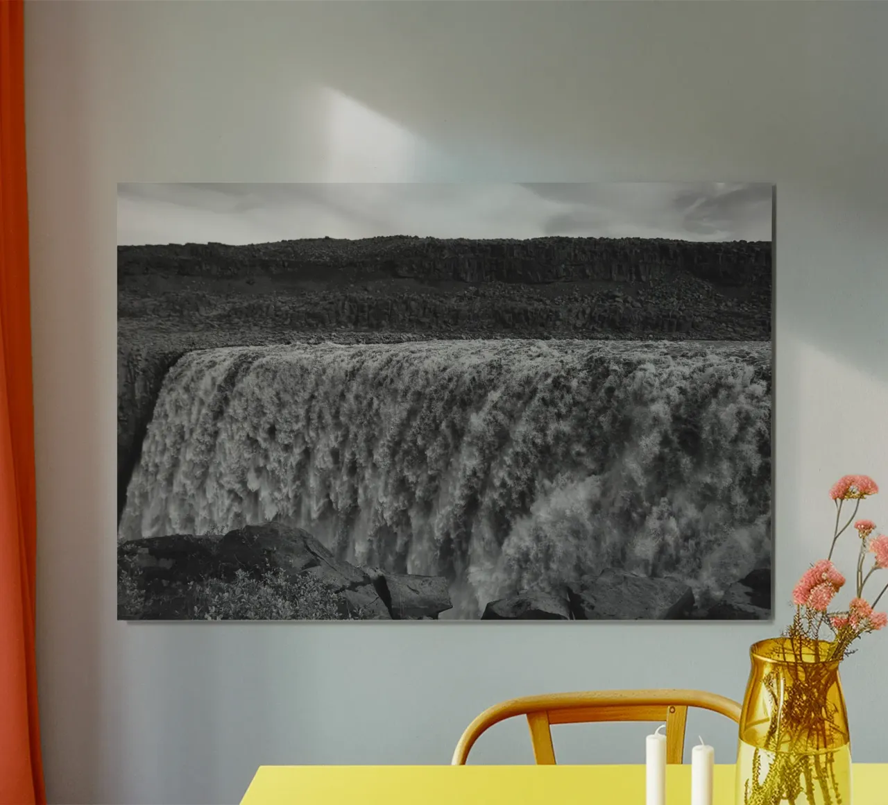 Rive gauche de la cascade de Dettifoss en Islande - Scène majestueuse hahnemühle de Ben & Clo creations